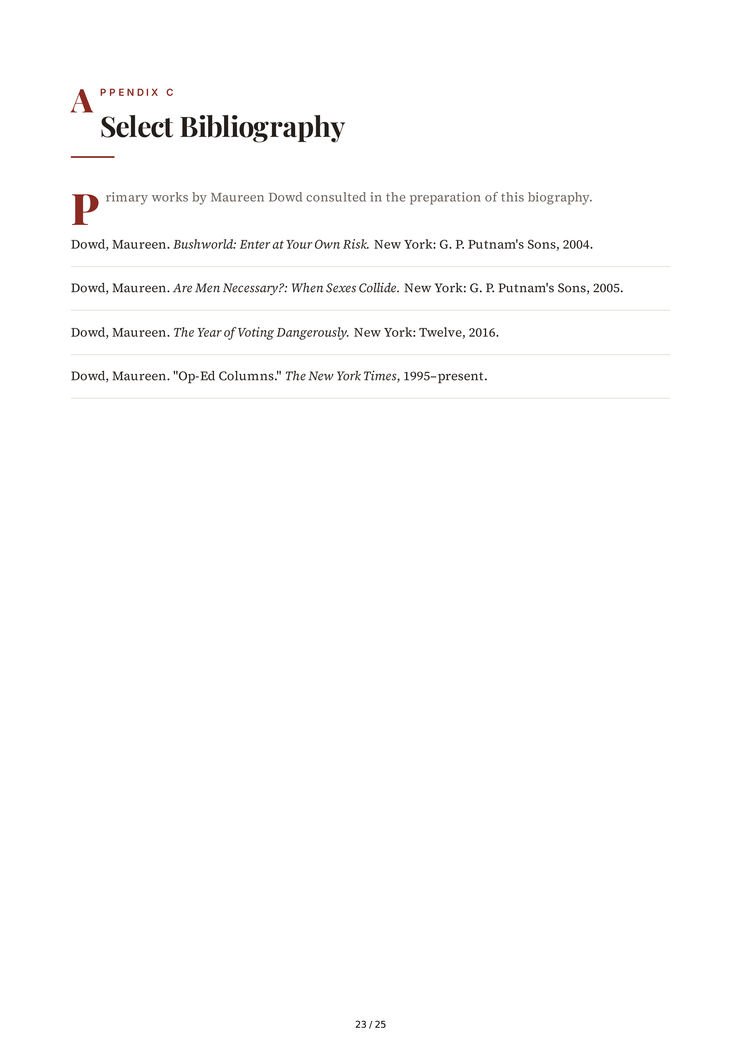 Maureen Dowd Bushworld Enter at Your Own Risk Biography — page 23