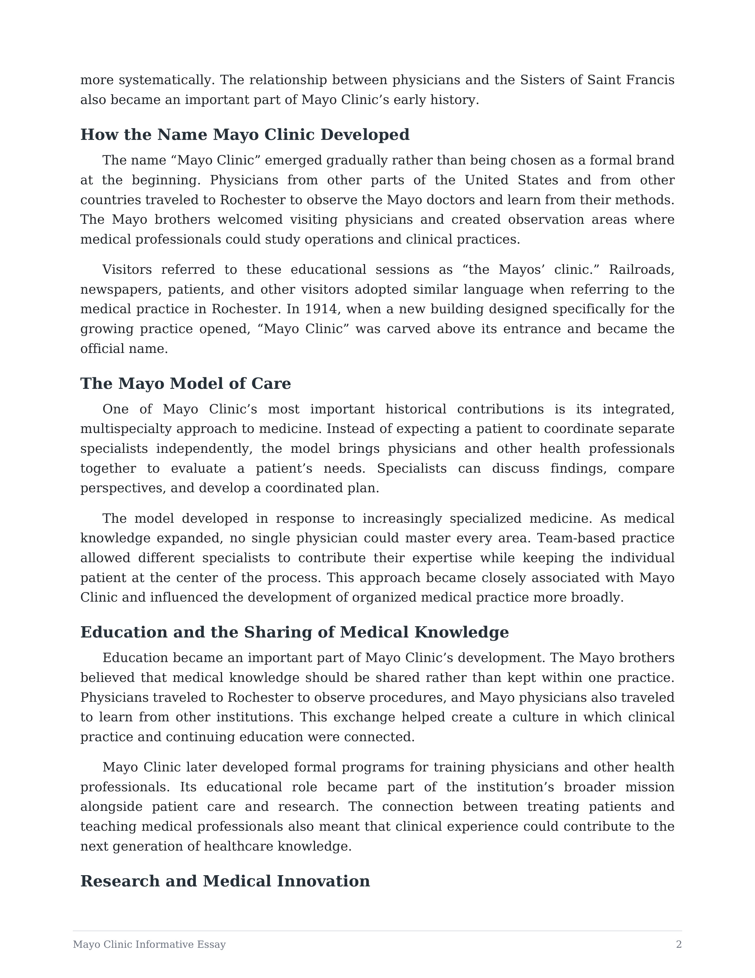 Mayo Clinic Informative Essay — page 2