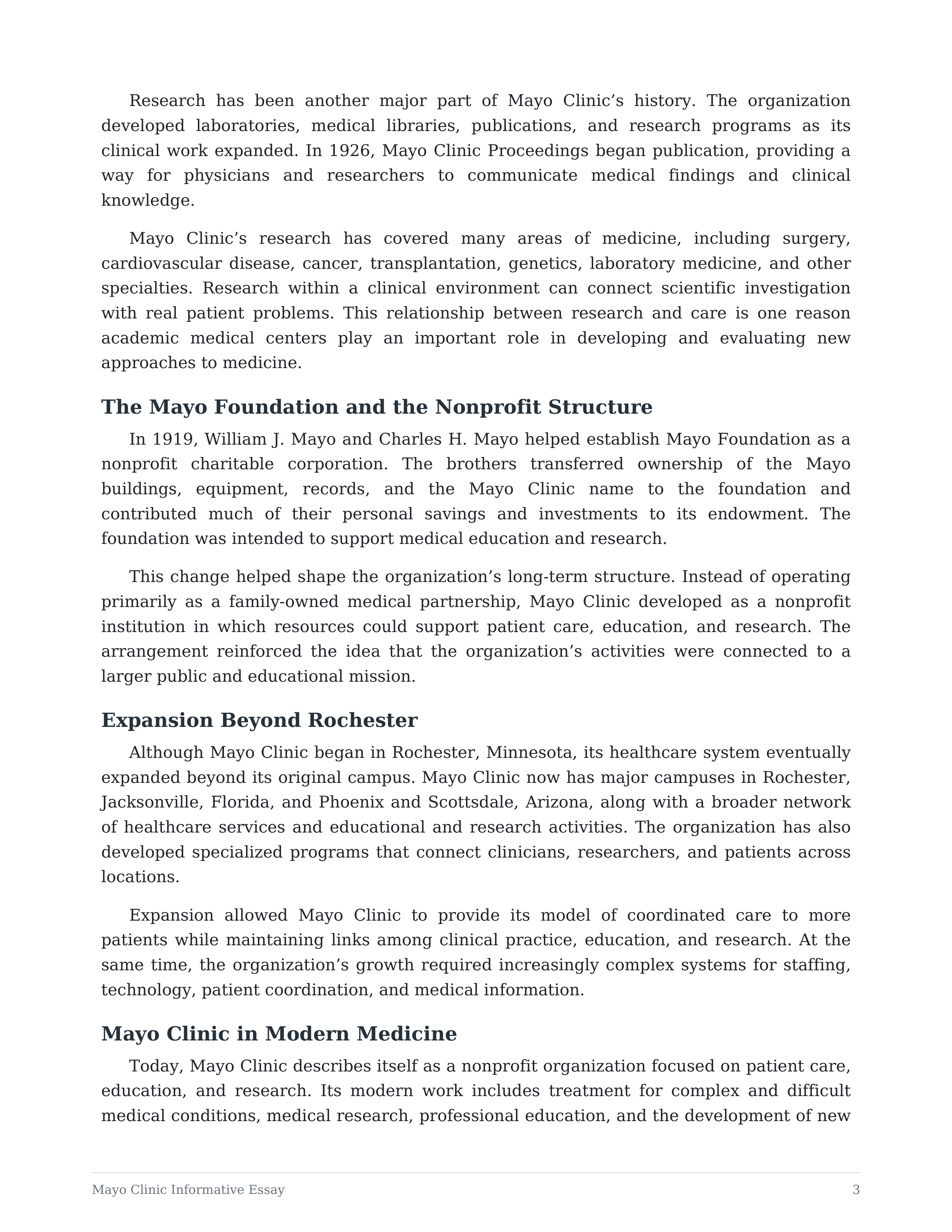 Mayo Clinic Informative Essay — page 3
