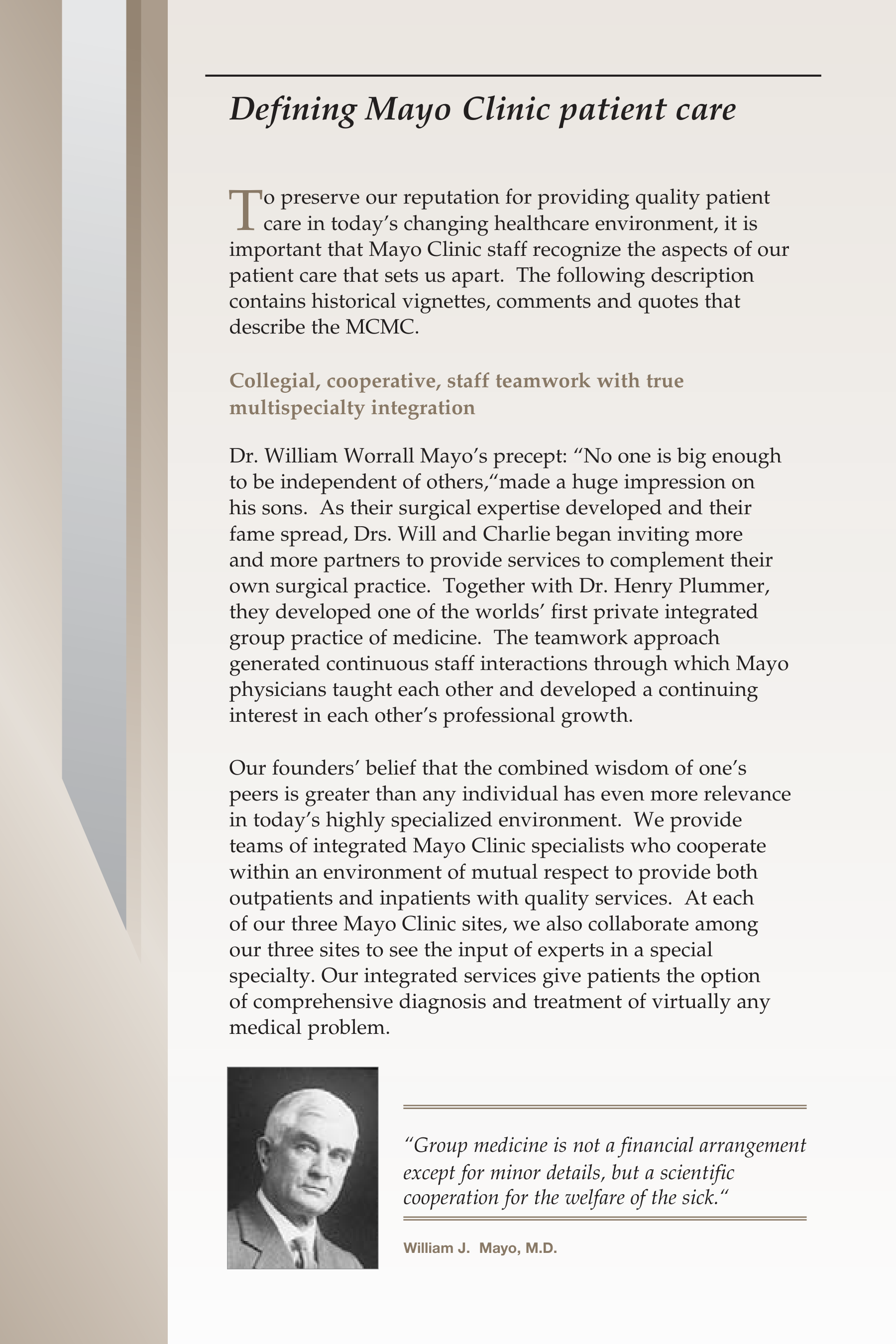 Mayo Clinic Model of Care Guide — page 8