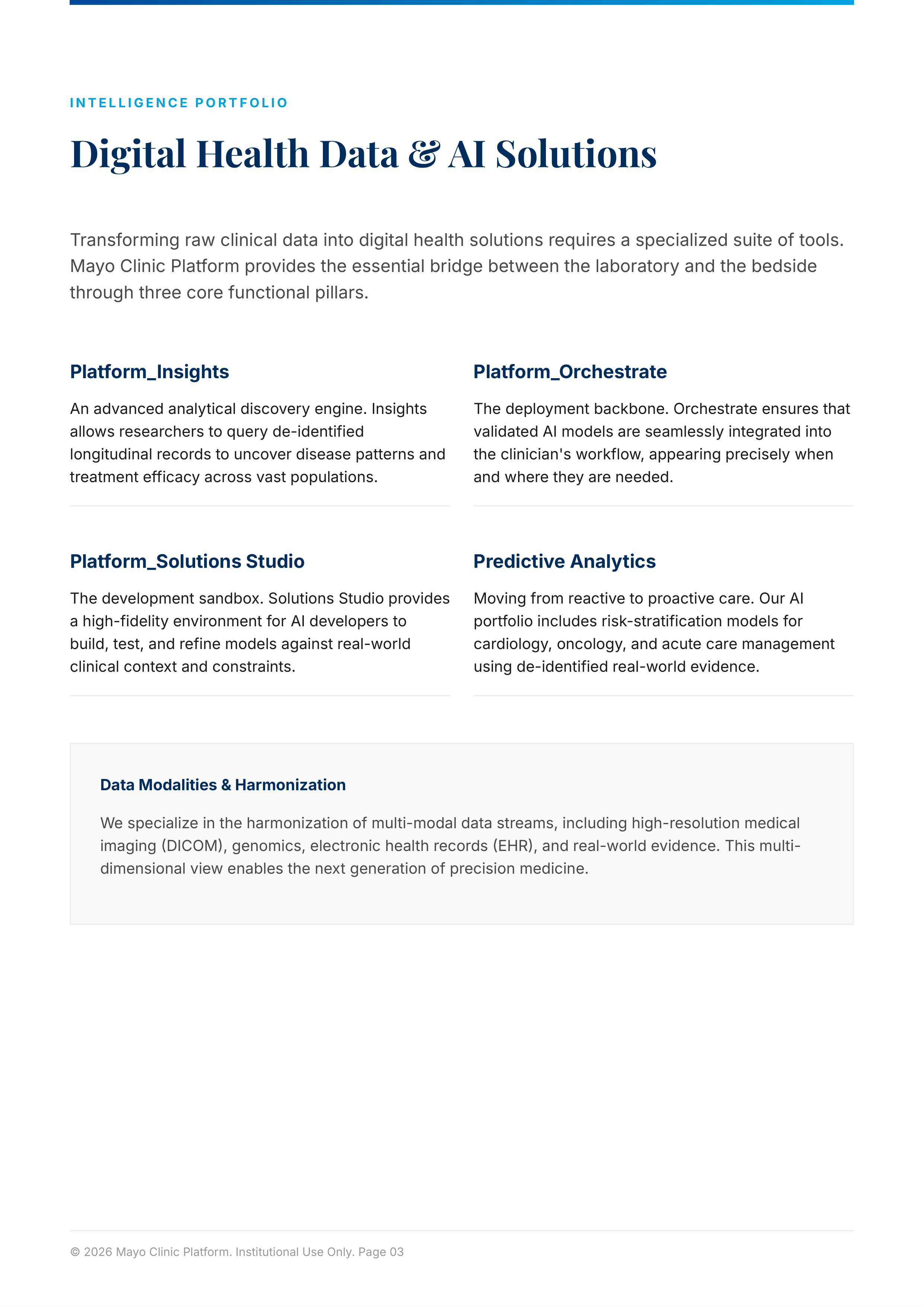 Mayo Clinic Platform Digital Health & Startup Portfolio — page 3