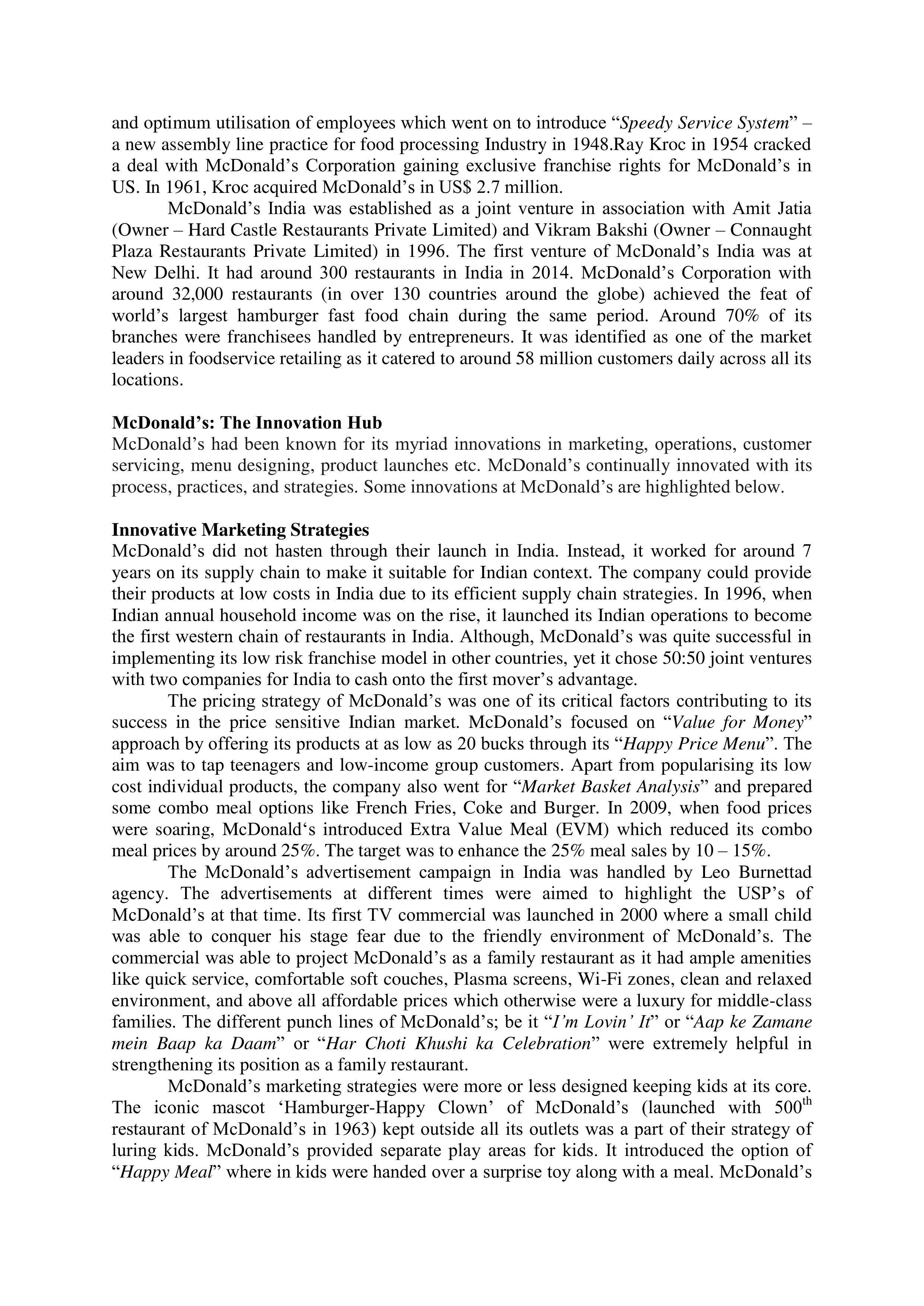 McDonalds Case Study — page 5