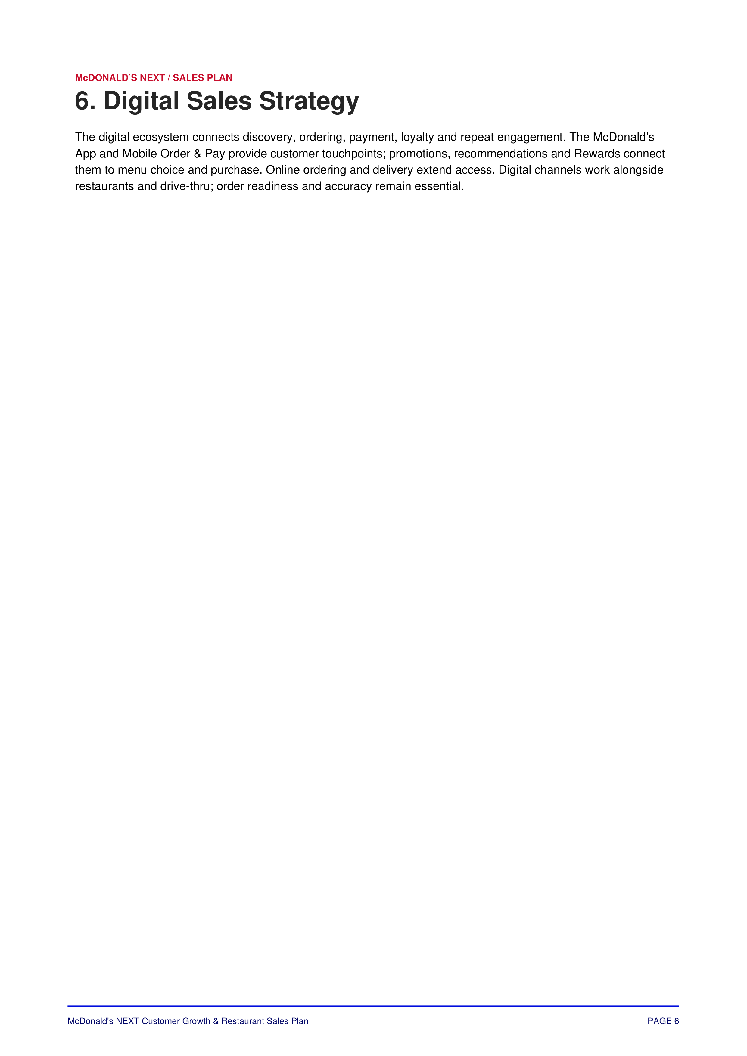 McDonald’s NEXT Customer Growth & Restaurant Sales Plan — page 7