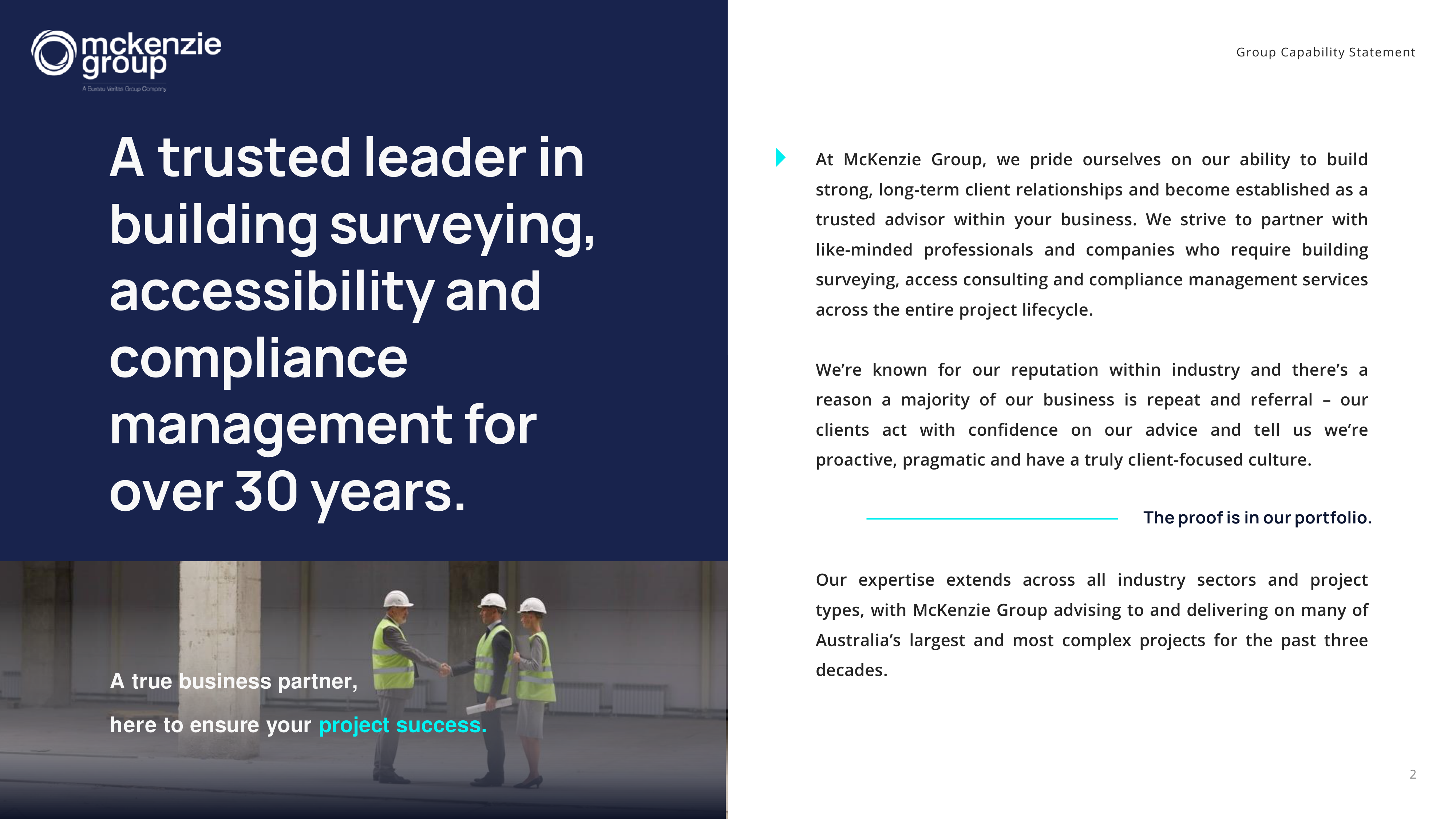 McKenzie Group Capability Statement — page 2