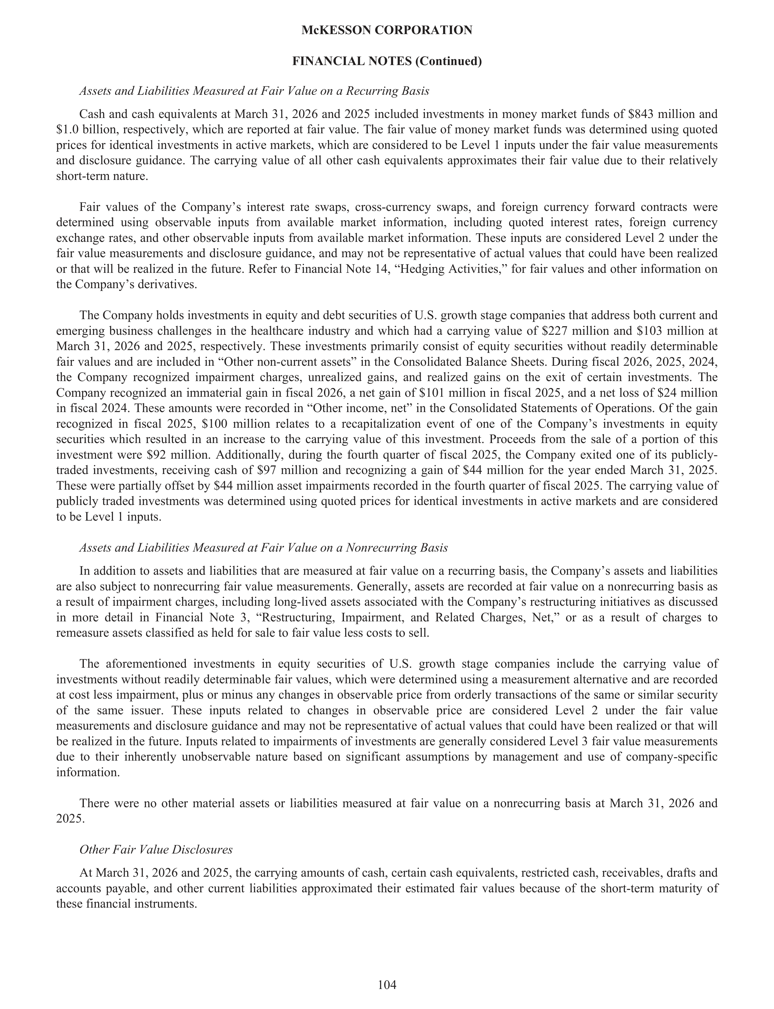 McKesson Annual Report — page 110