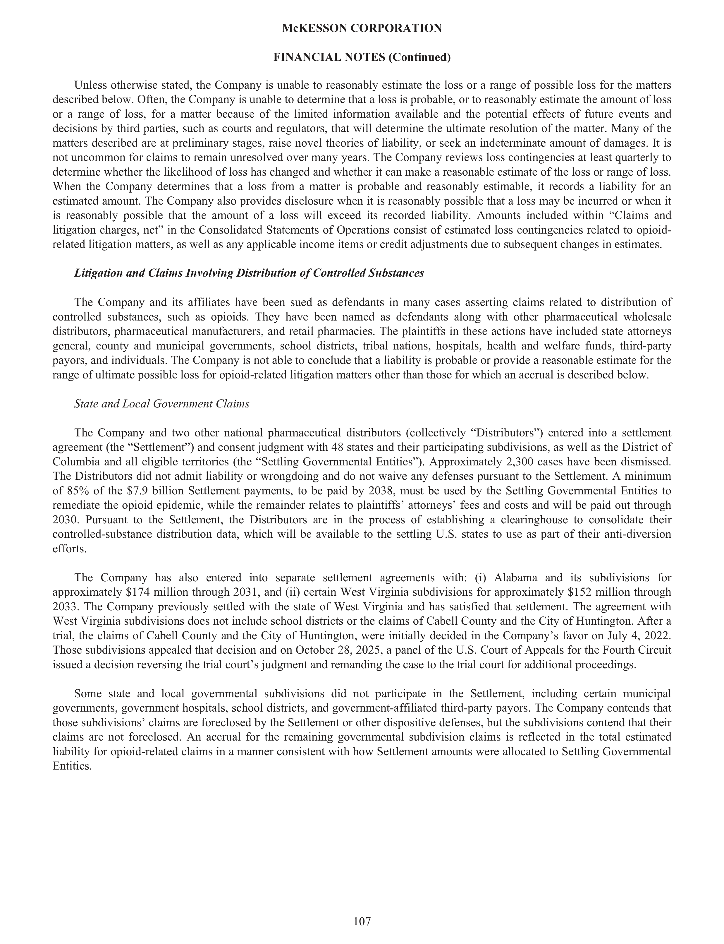 McKesson Annual Report — page 113