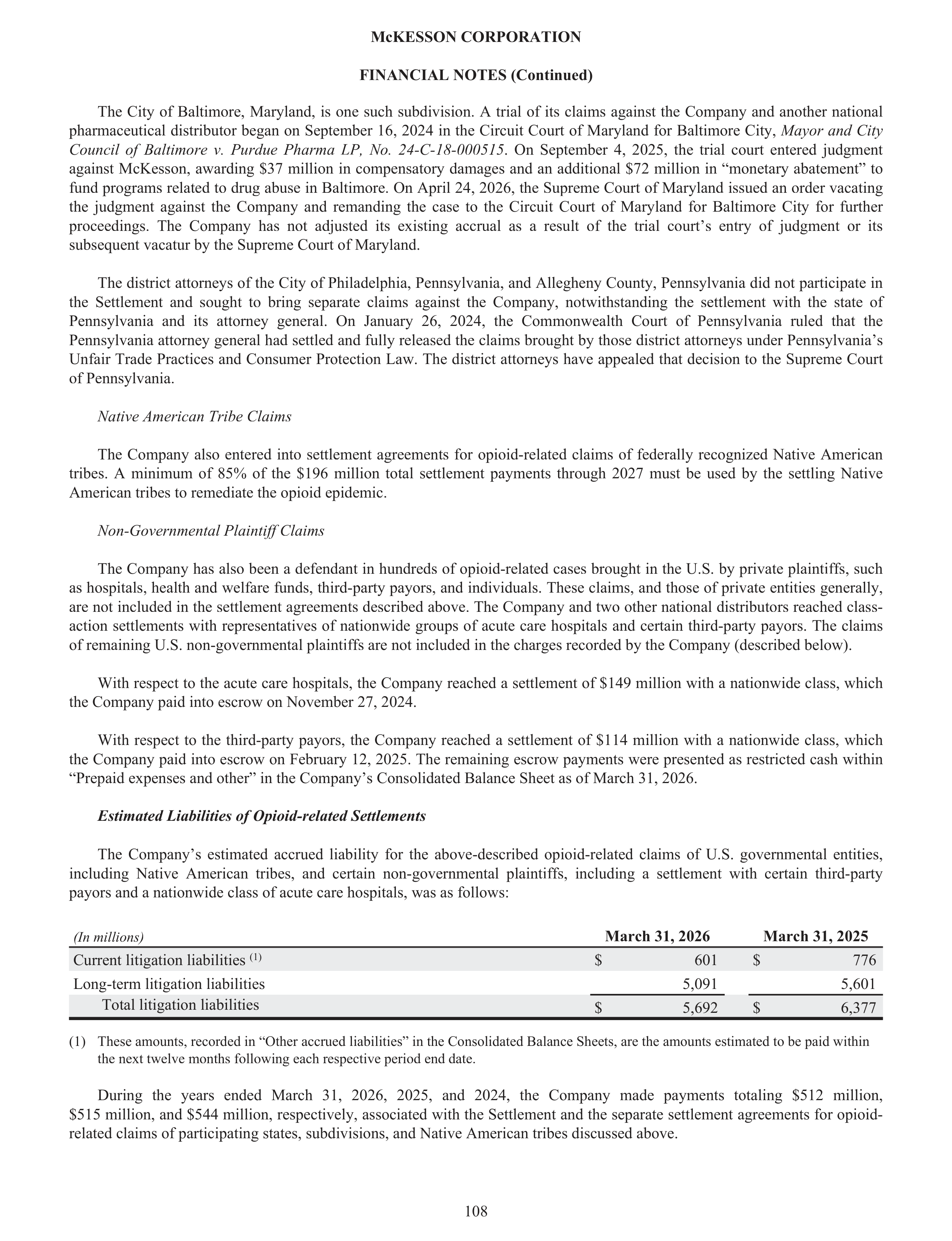McKesson Annual Report — page 114
