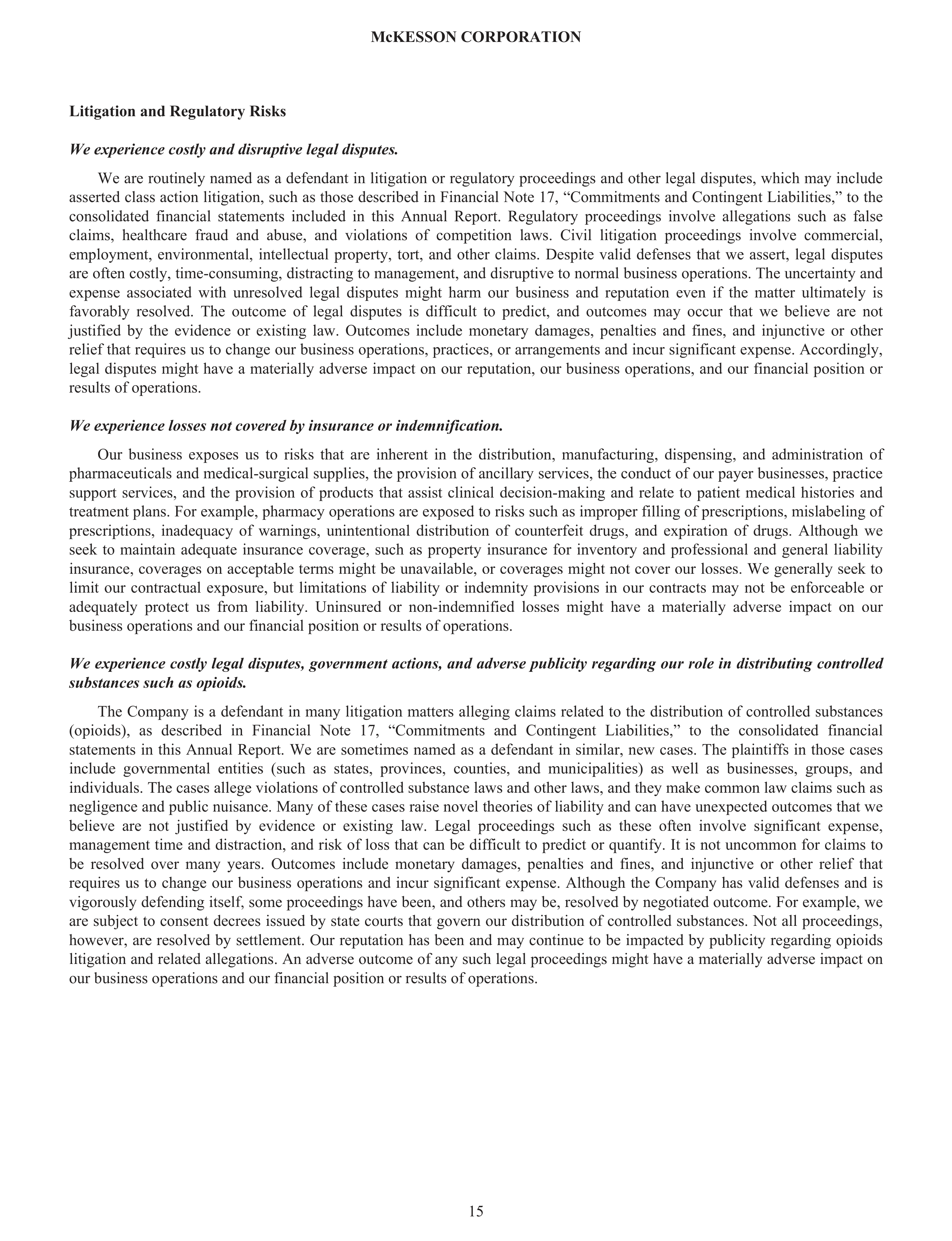 McKesson Annual Report — page 21
