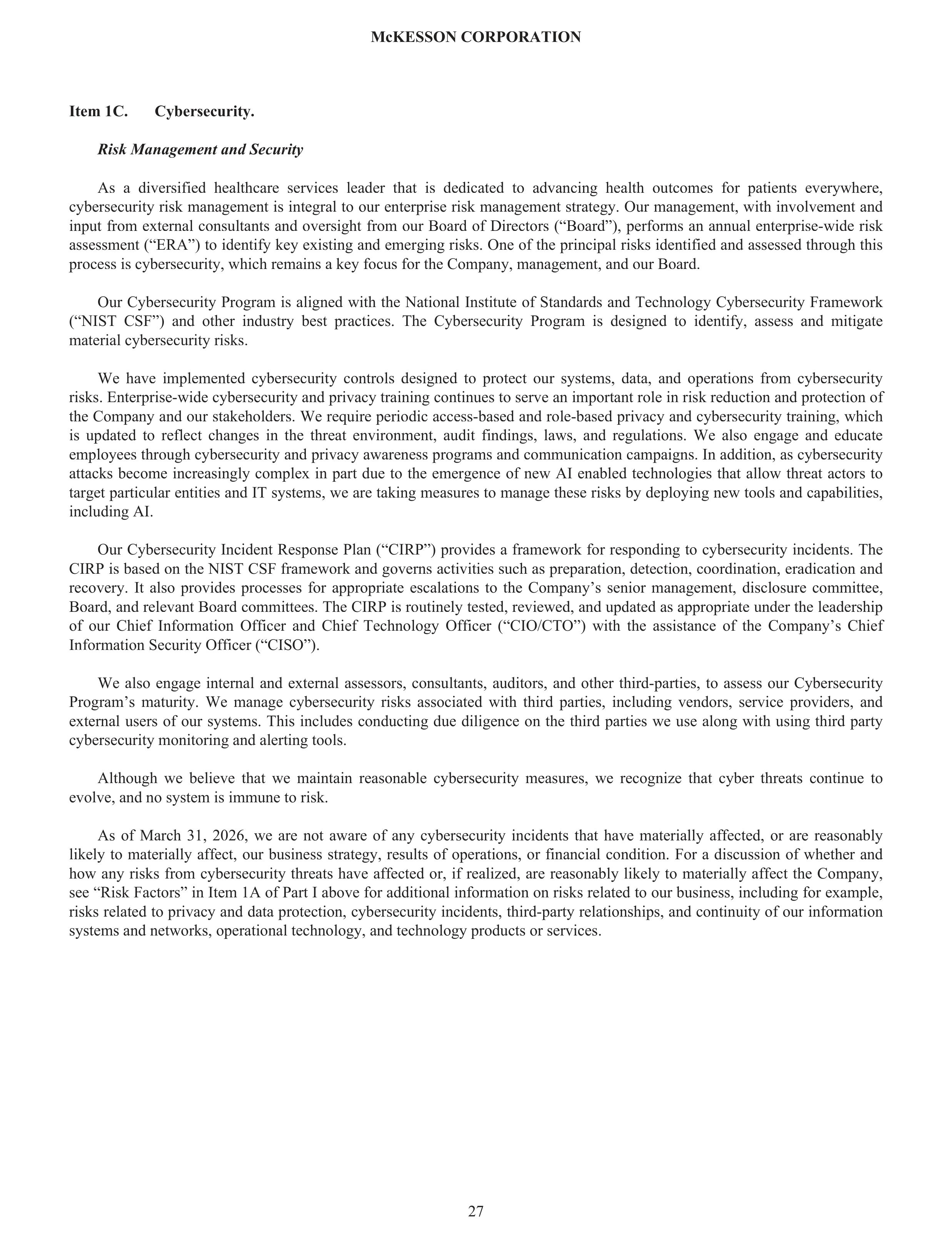 McKesson Annual Report — page 33