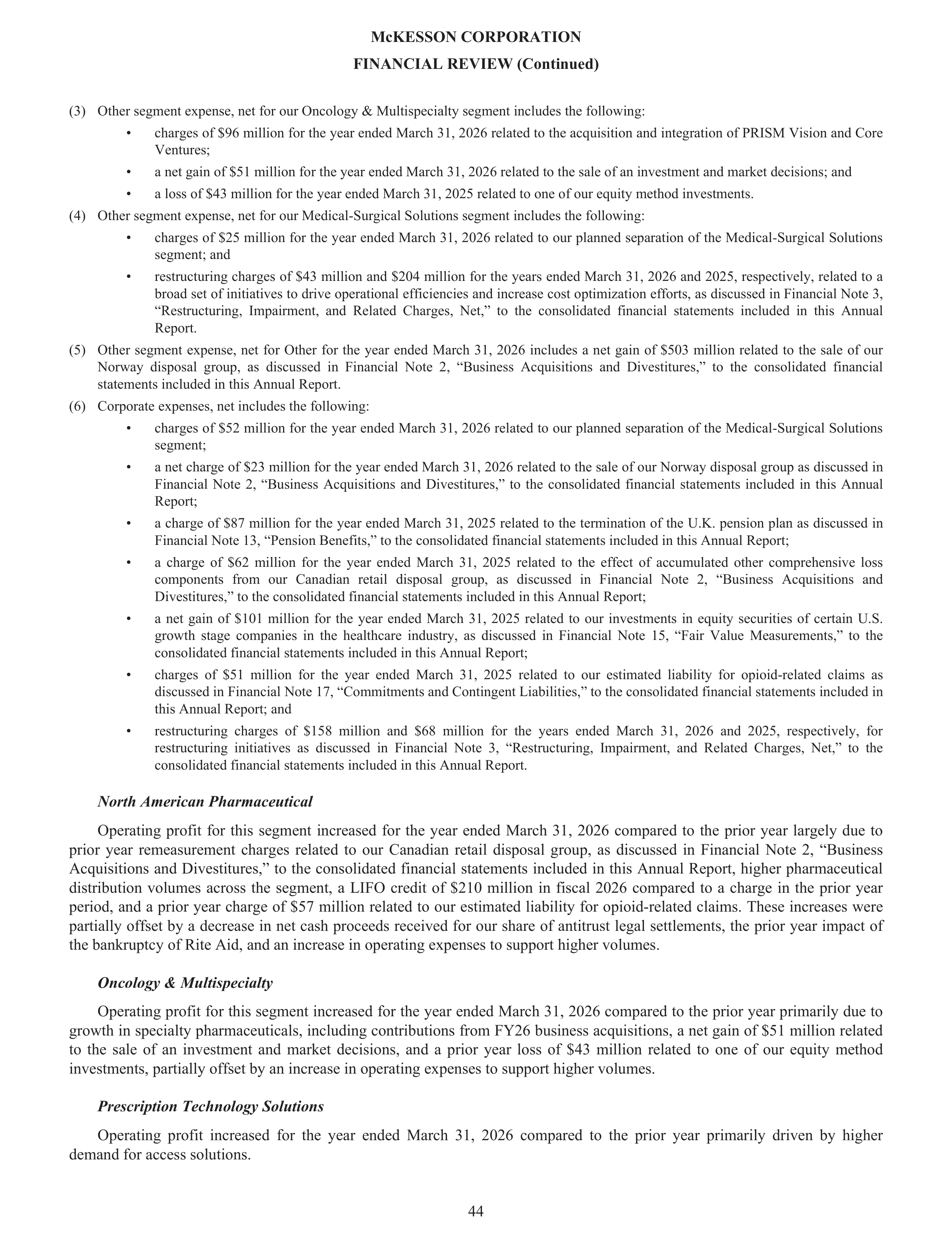 McKesson Annual Report — page 50
