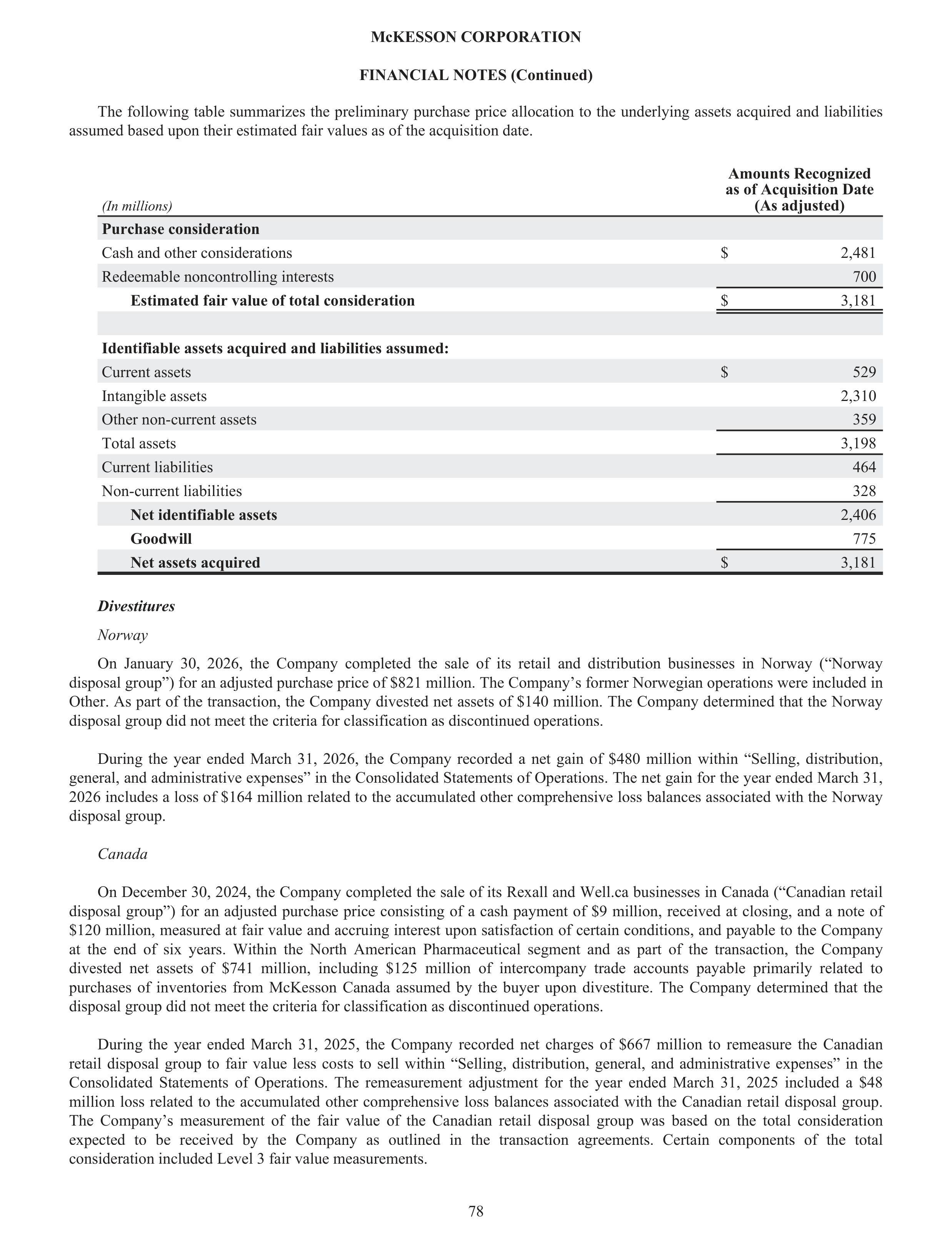 McKesson Annual Report — page 84