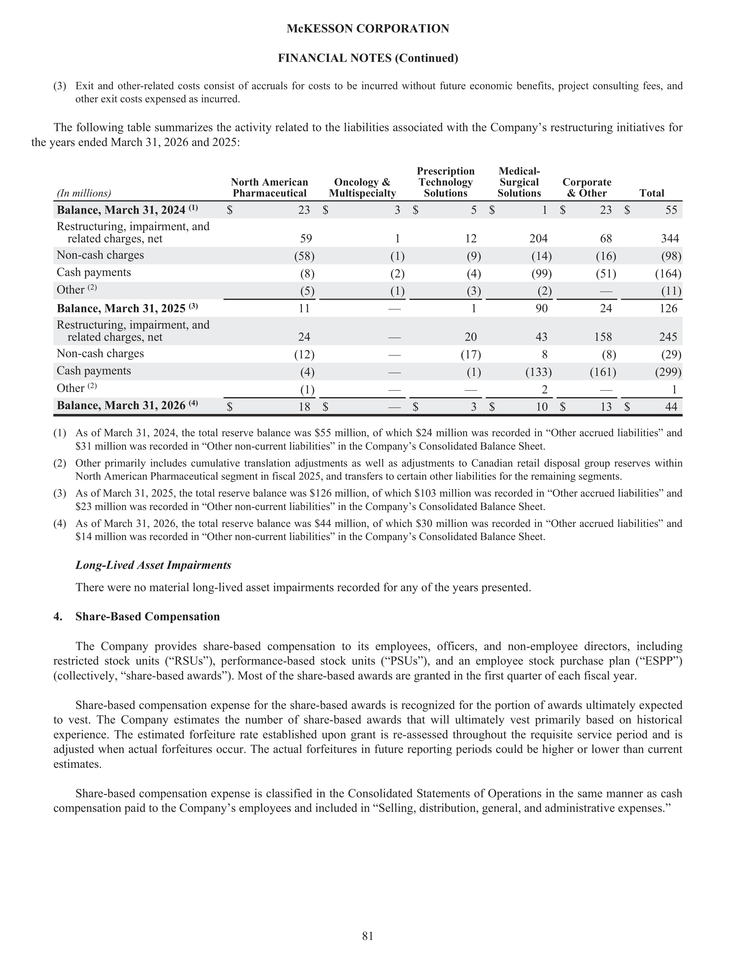 McKesson Annual Report — page 87