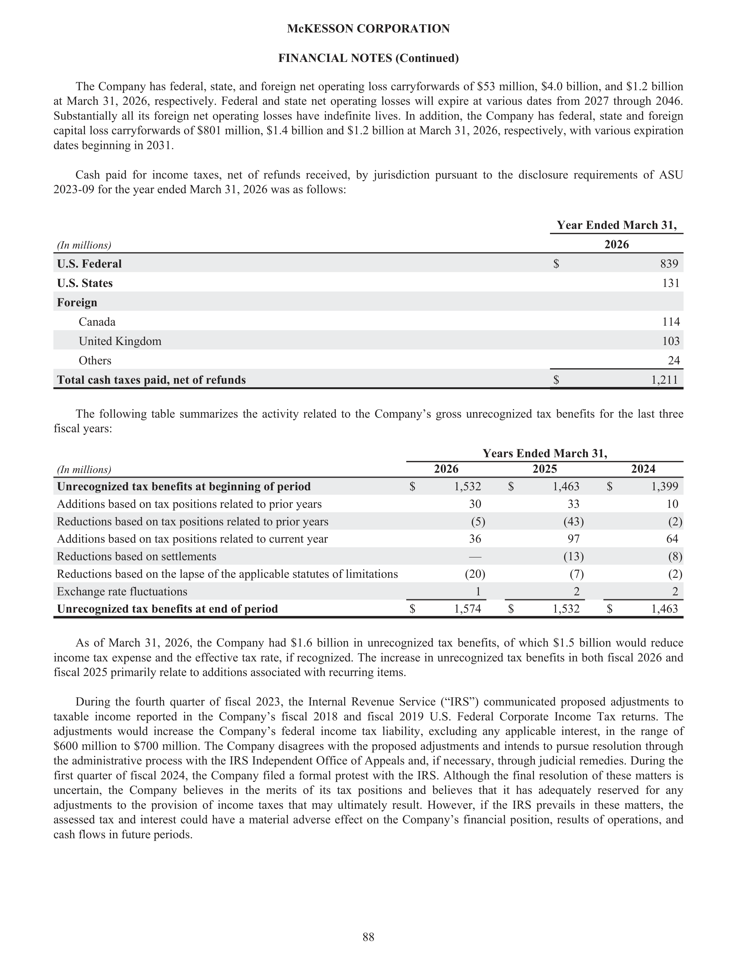 McKesson Annual Report — page 94