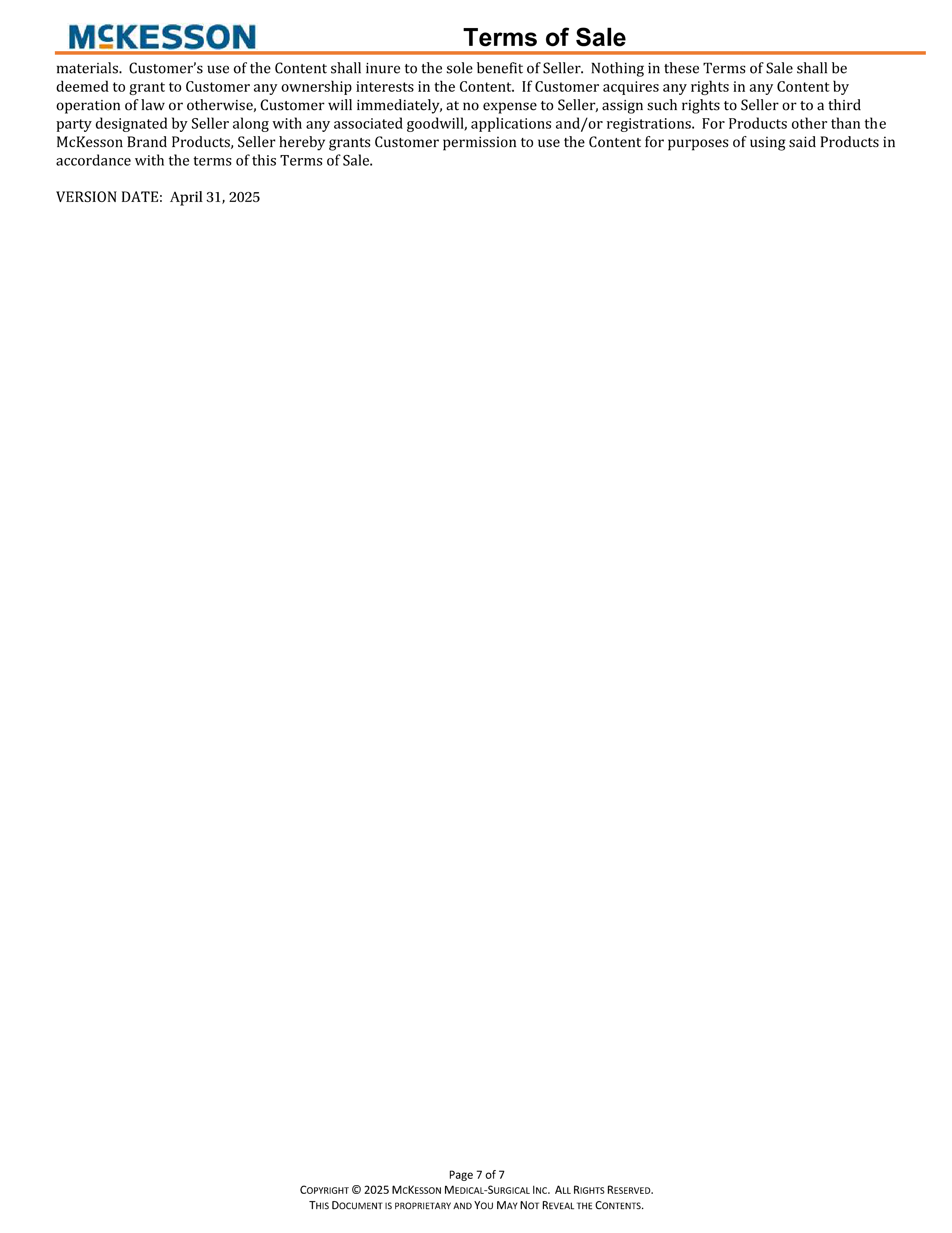 McKesson Corporation Product Purchase — page 7