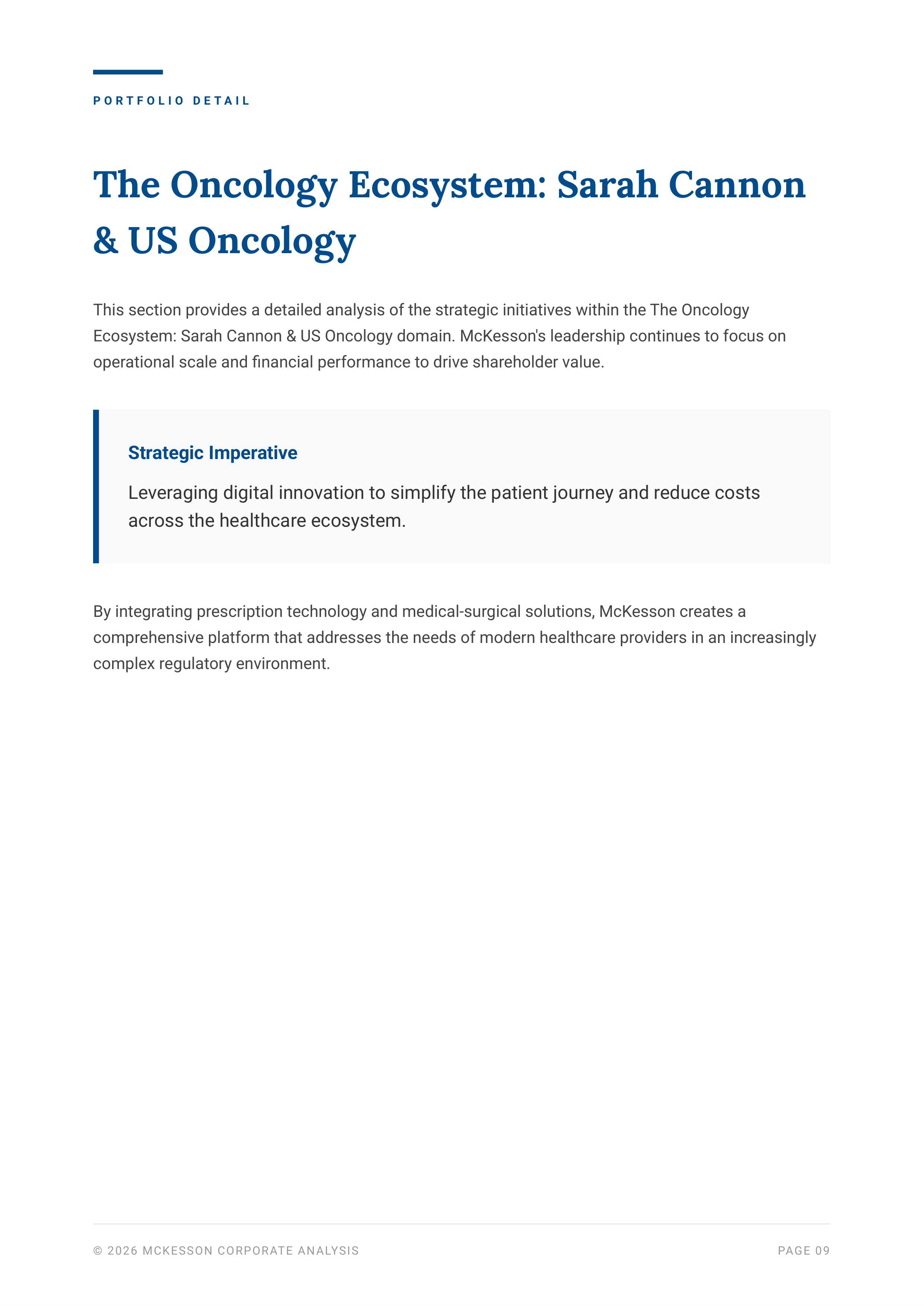 McKesson Corporation’s Strategic Business Segment Portfolio — page 10