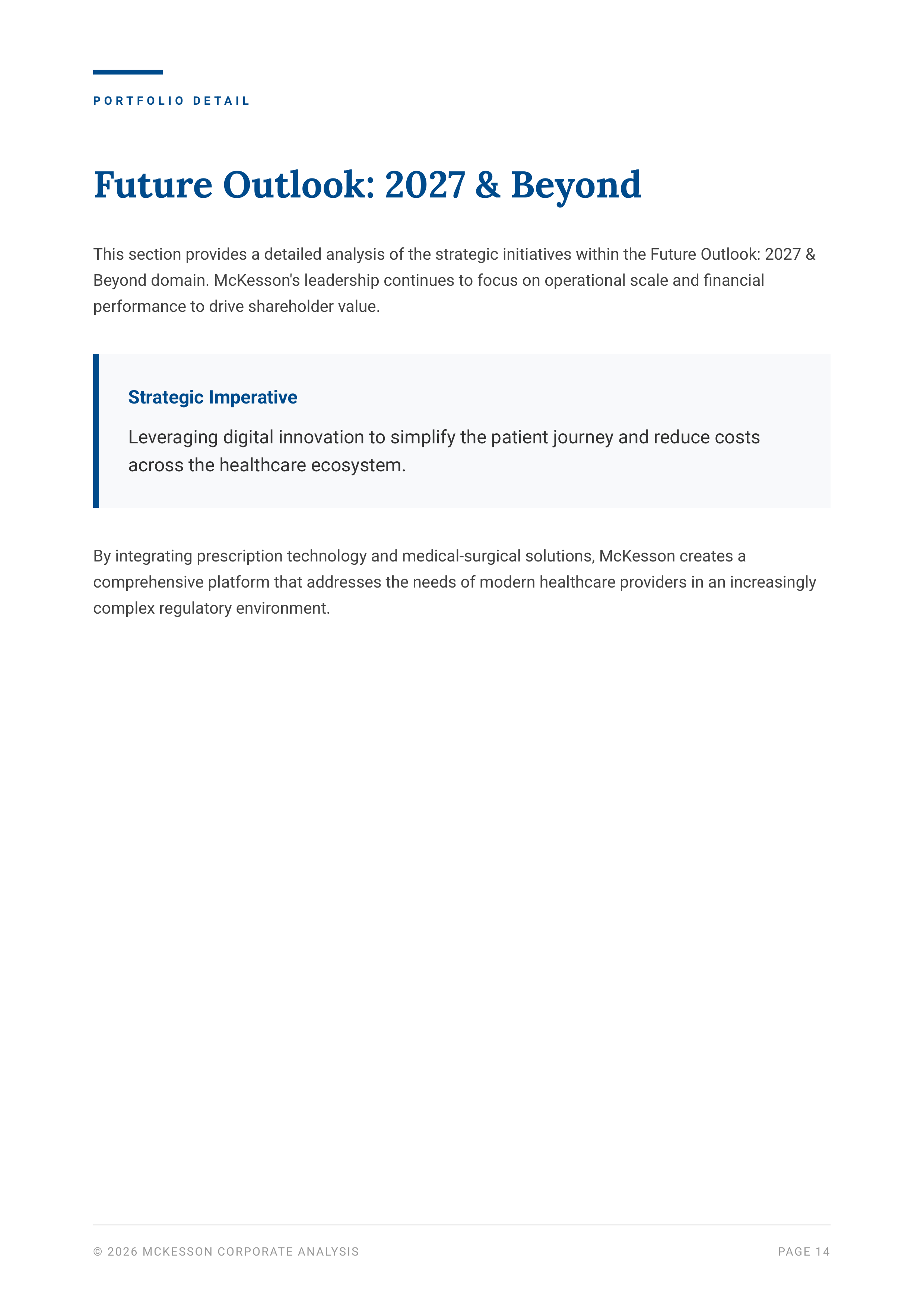 McKesson Corporation’s Strategic Business Segment Portfolio — page 15