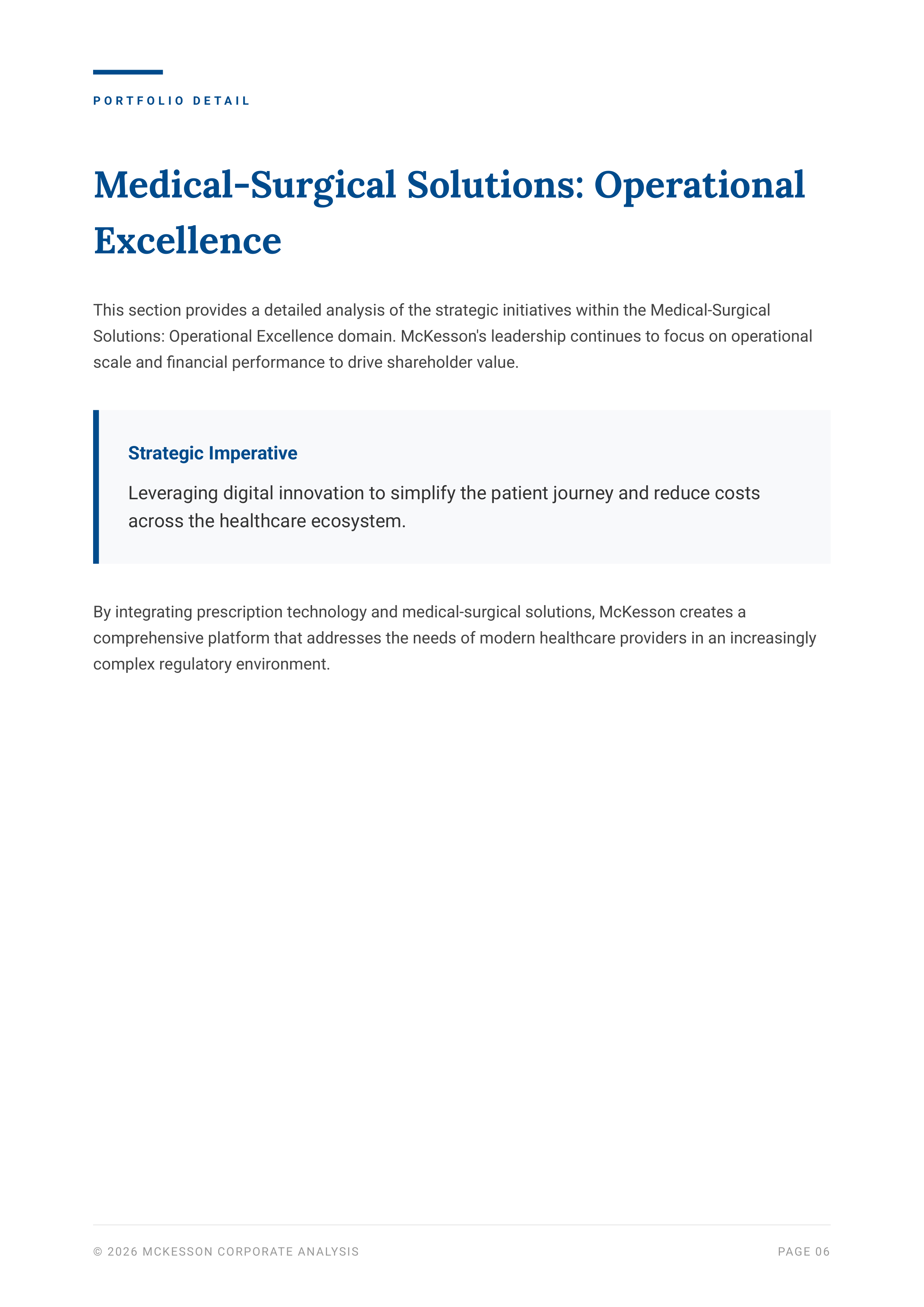 McKesson Corporation’s Strategic Business Segment Portfolio — page 7