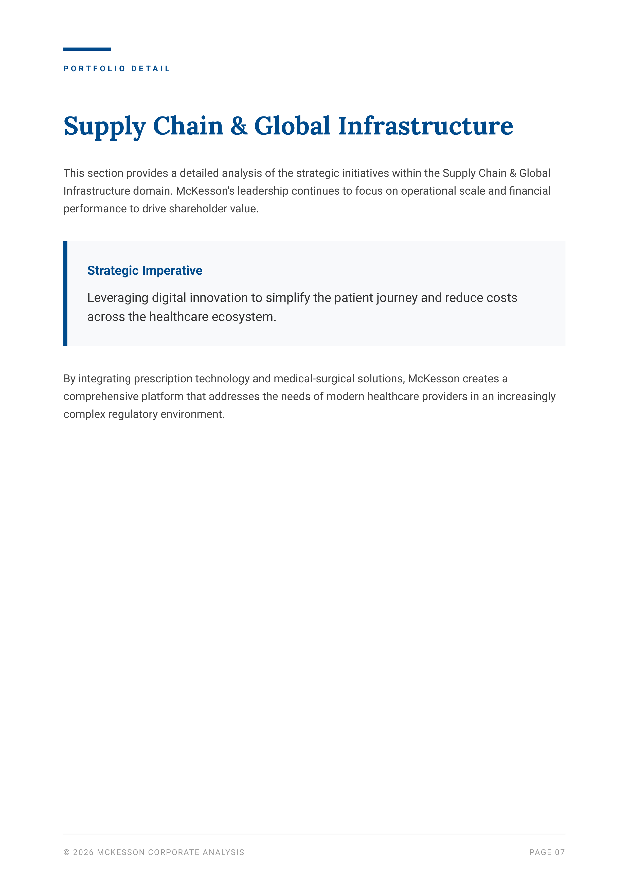 McKesson Corporation’s Strategic Business Segment Portfolio — page 8