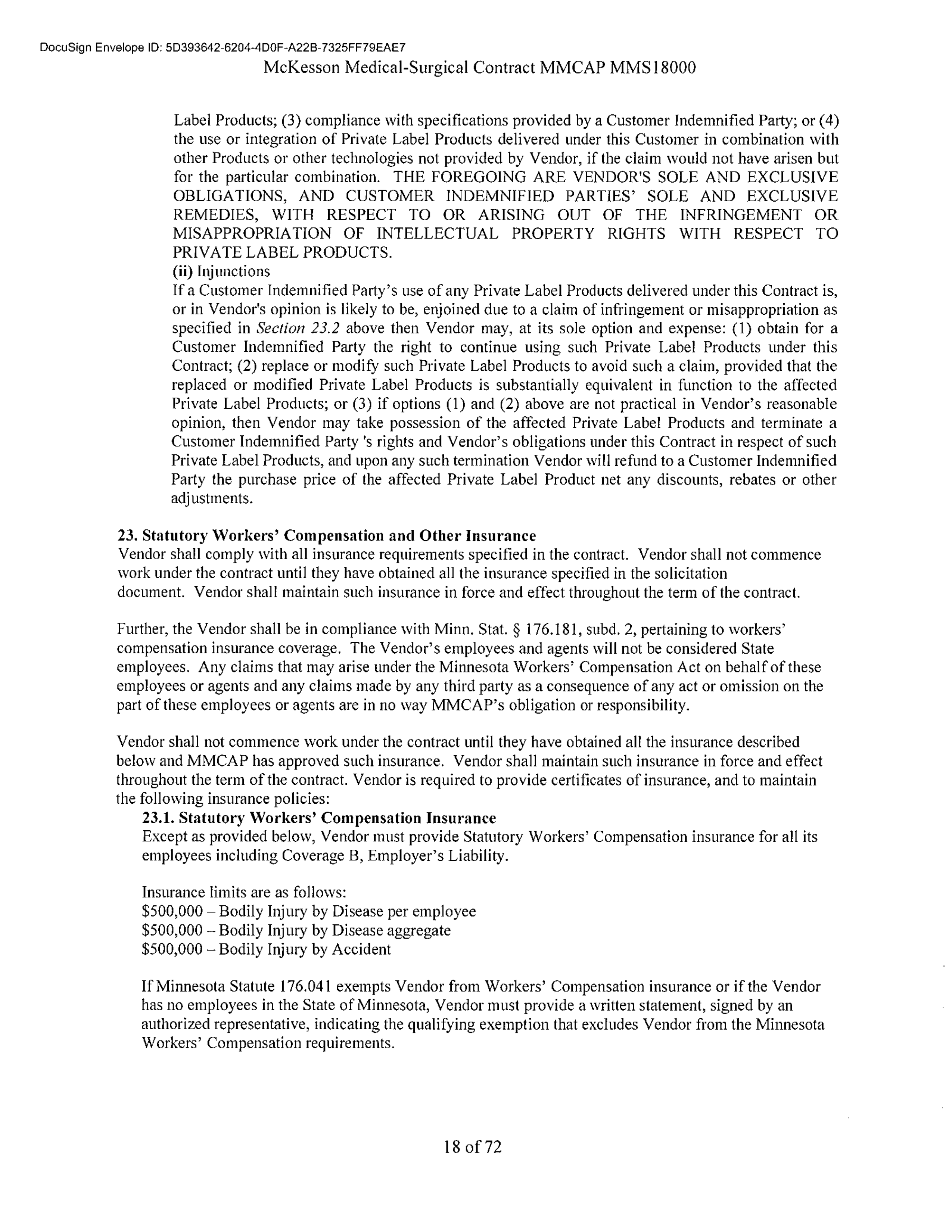 McKesson Medical Surgical Contract — page 18