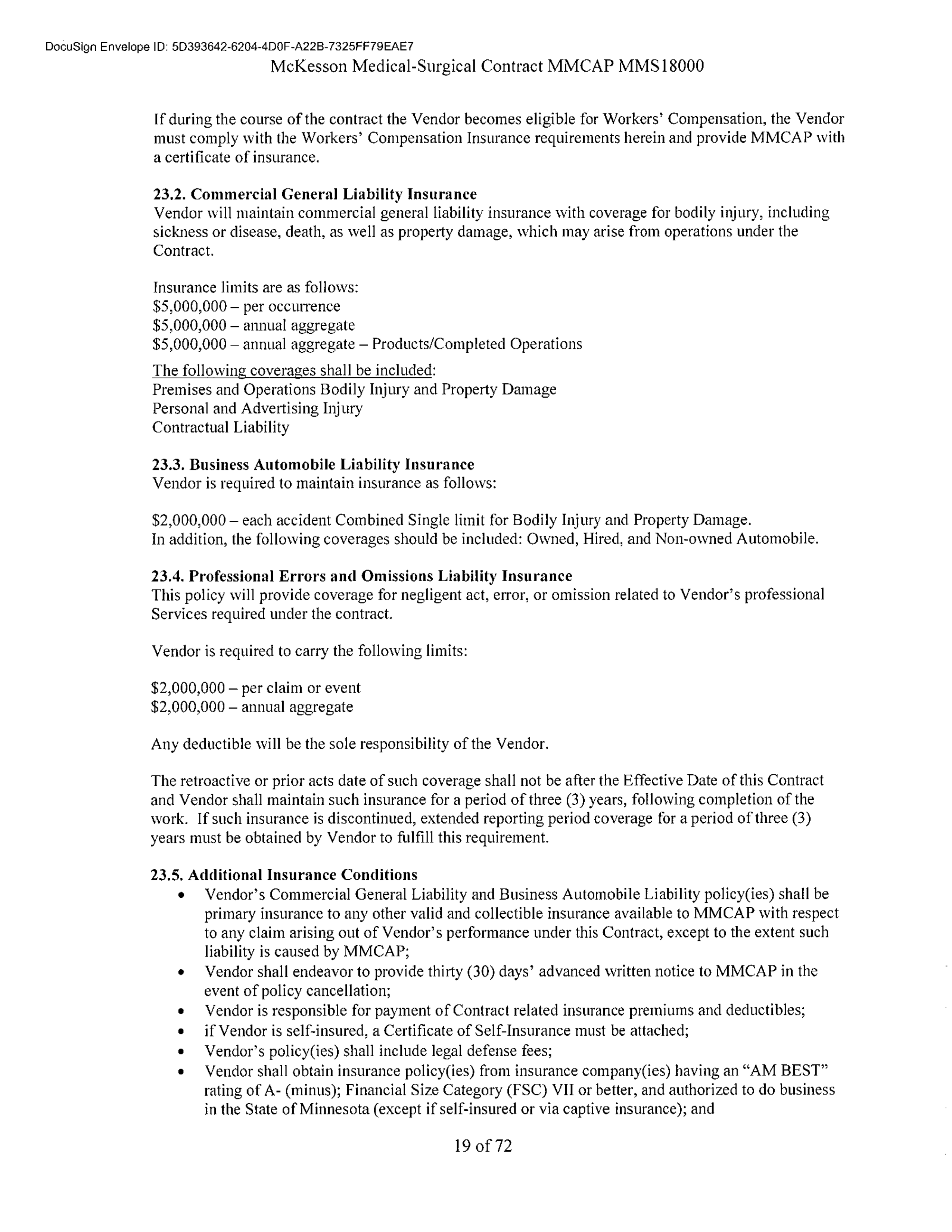 McKesson Medical Surgical Contract — page 19