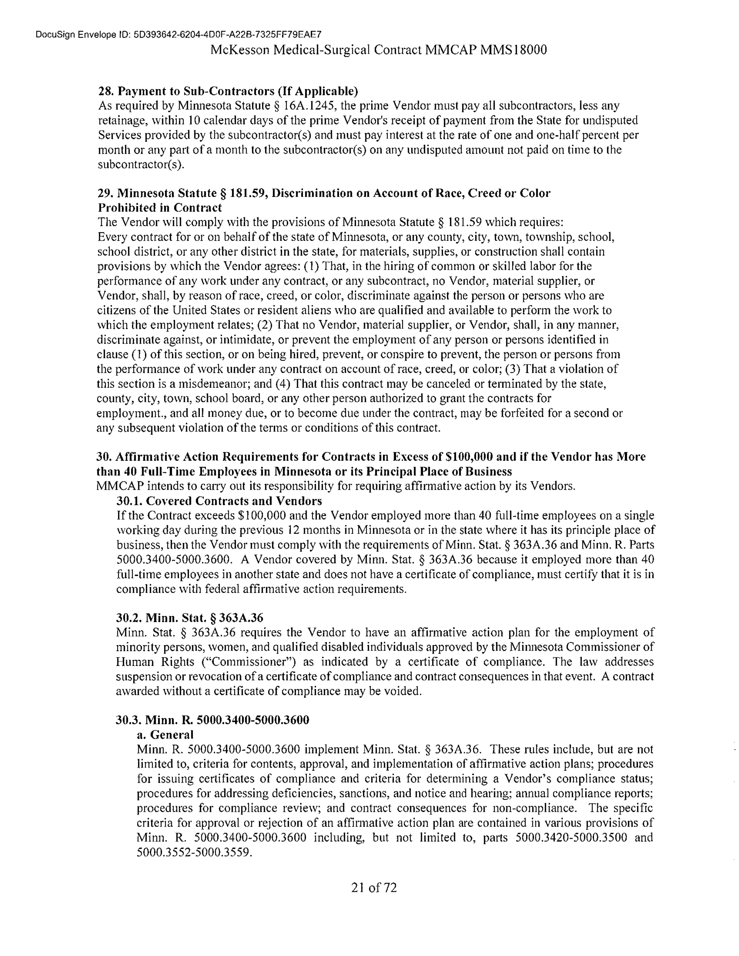 McKesson Medical Surgical Contract — page 21