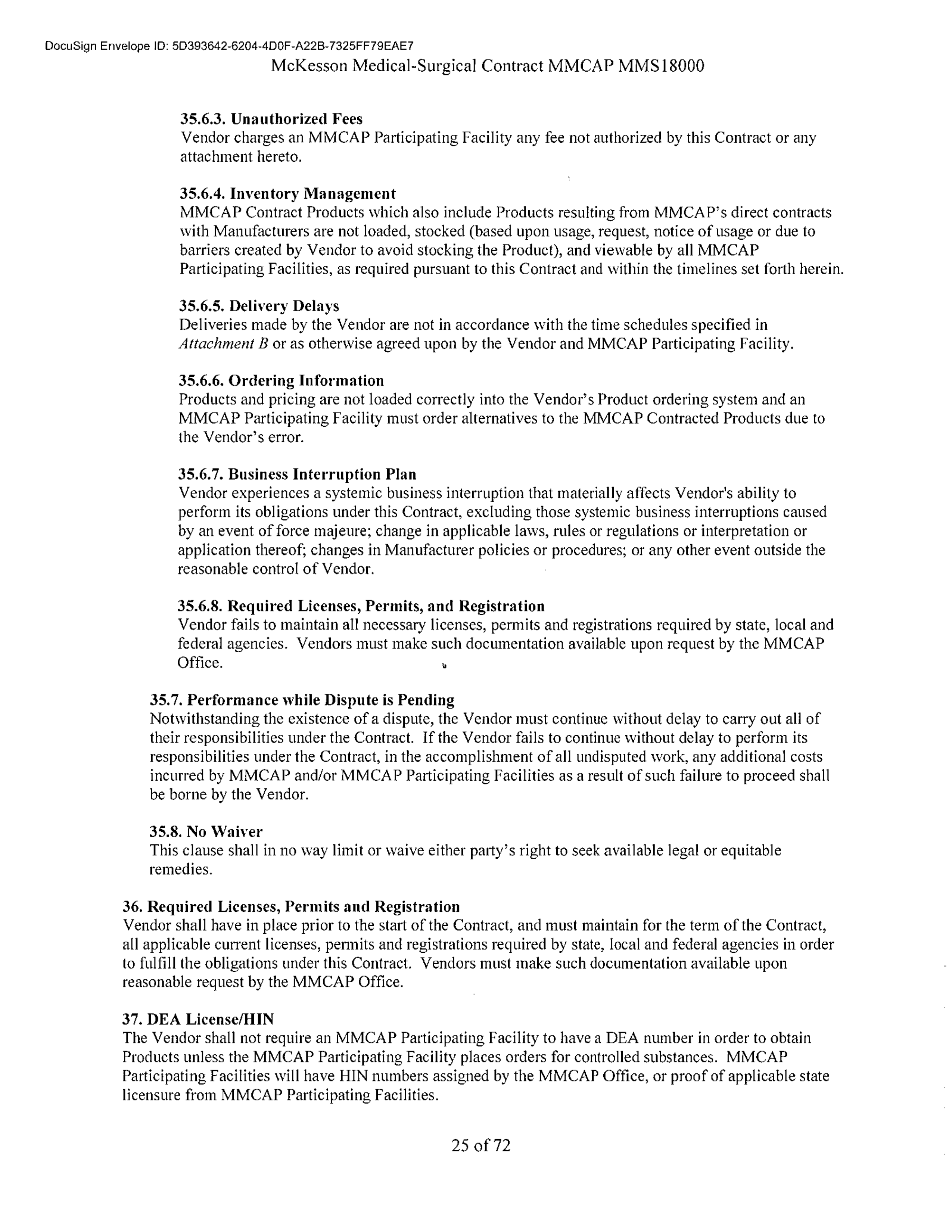 McKesson Medical Surgical Contract — page 25