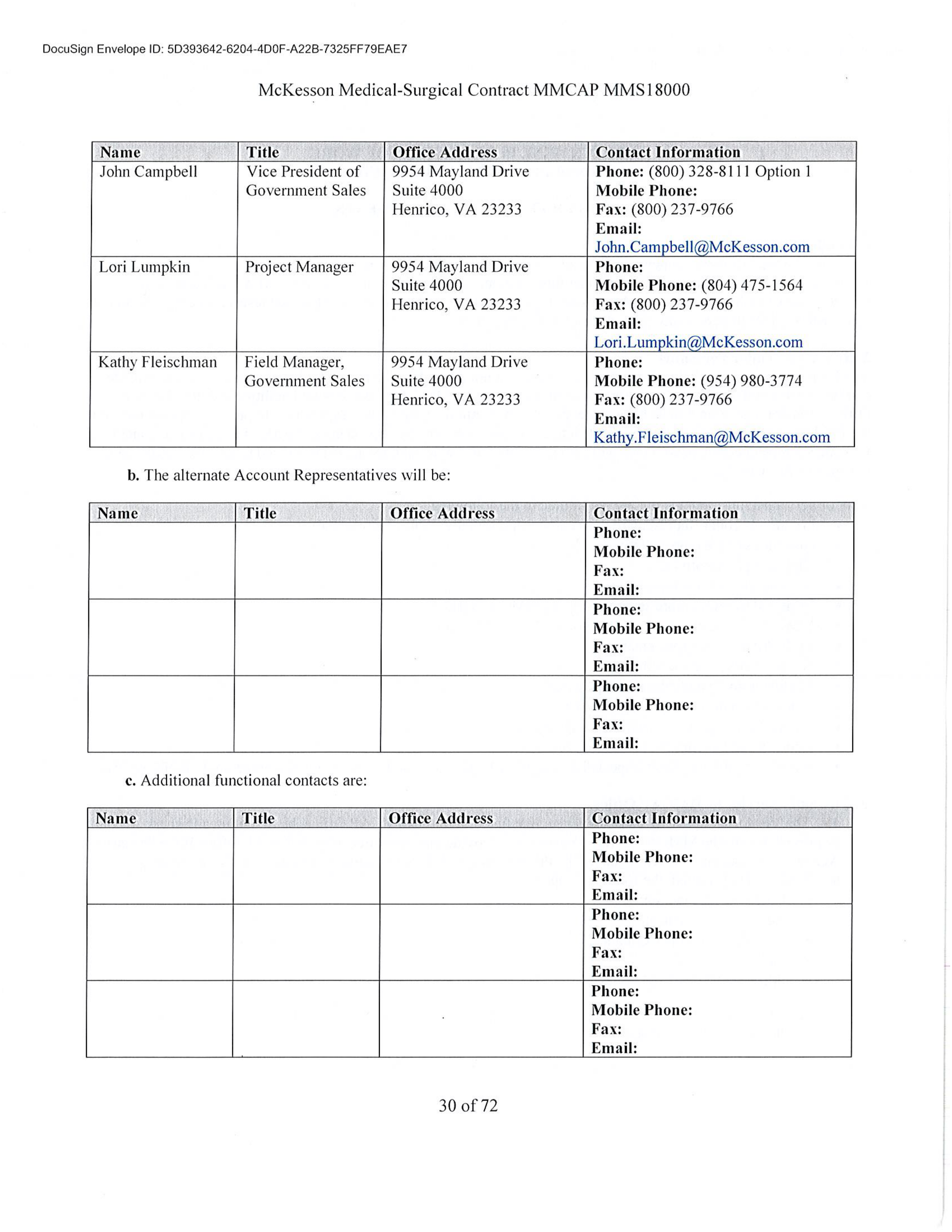 McKesson Medical Surgical Contract — page 30
