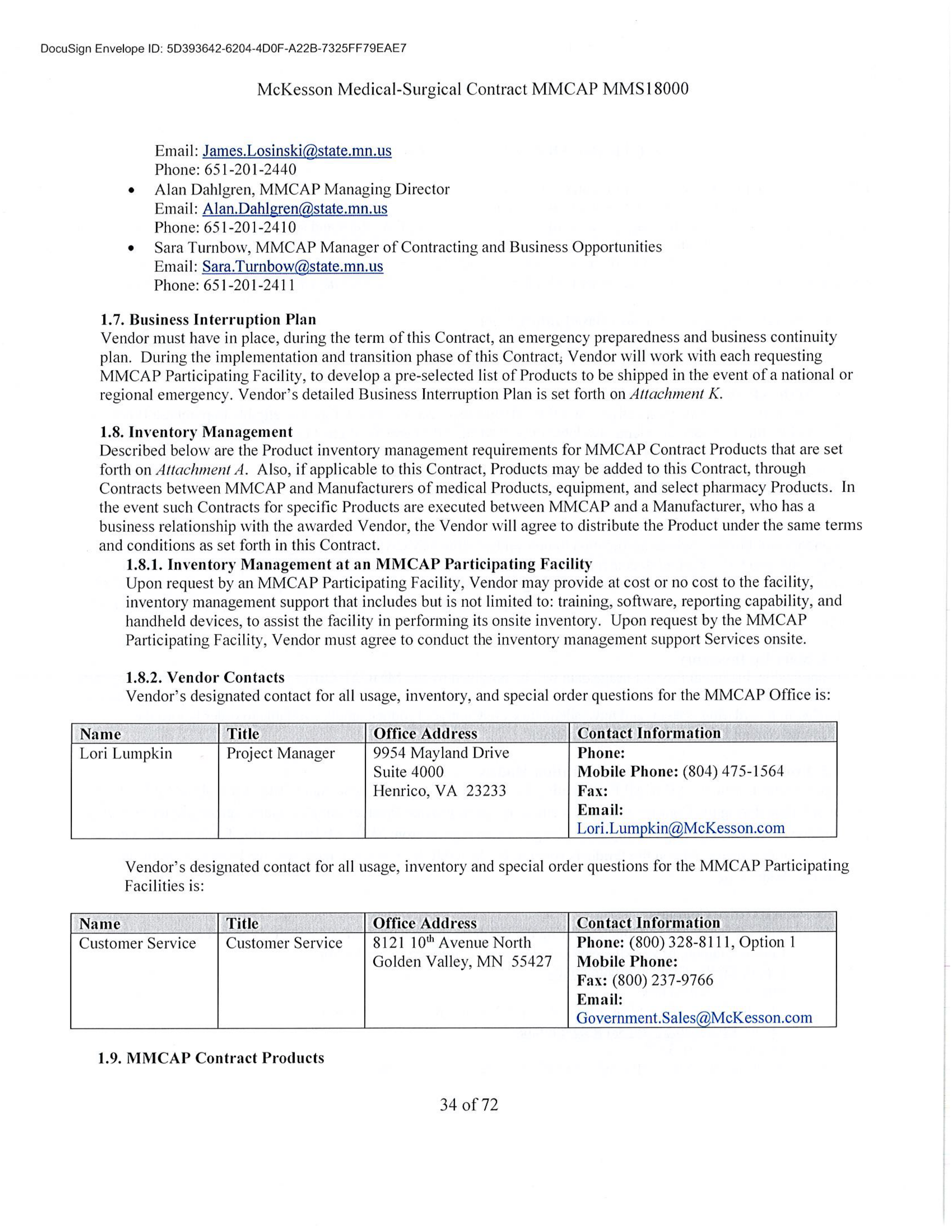 McKesson Medical Surgical Contract — page 34