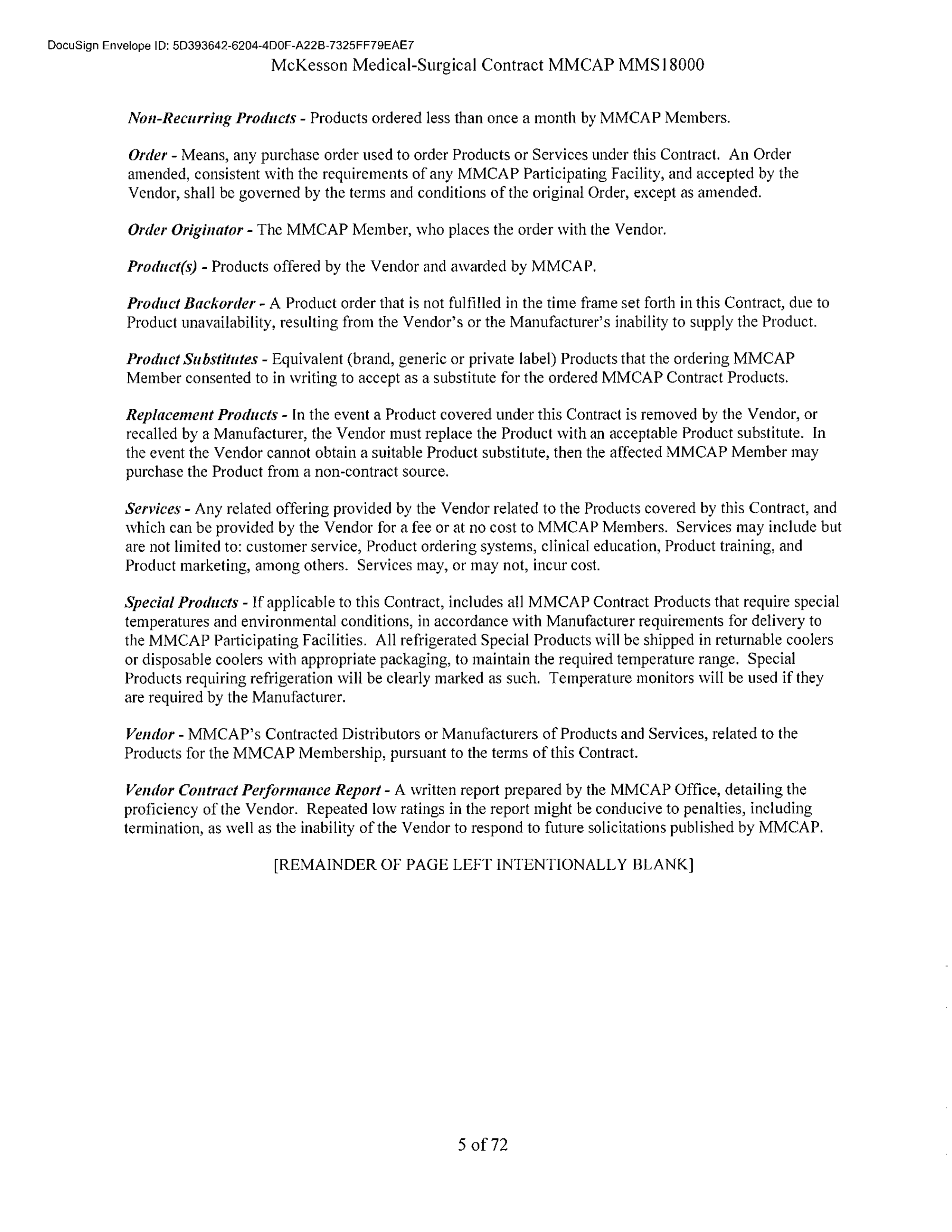 McKesson Medical Surgical Contract — page 5