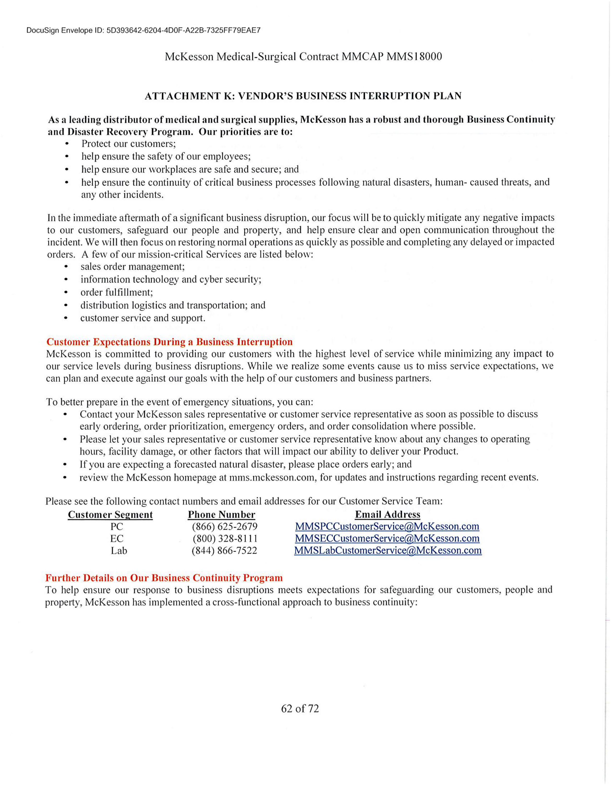 McKesson Medical Surgical Contract — page 62
