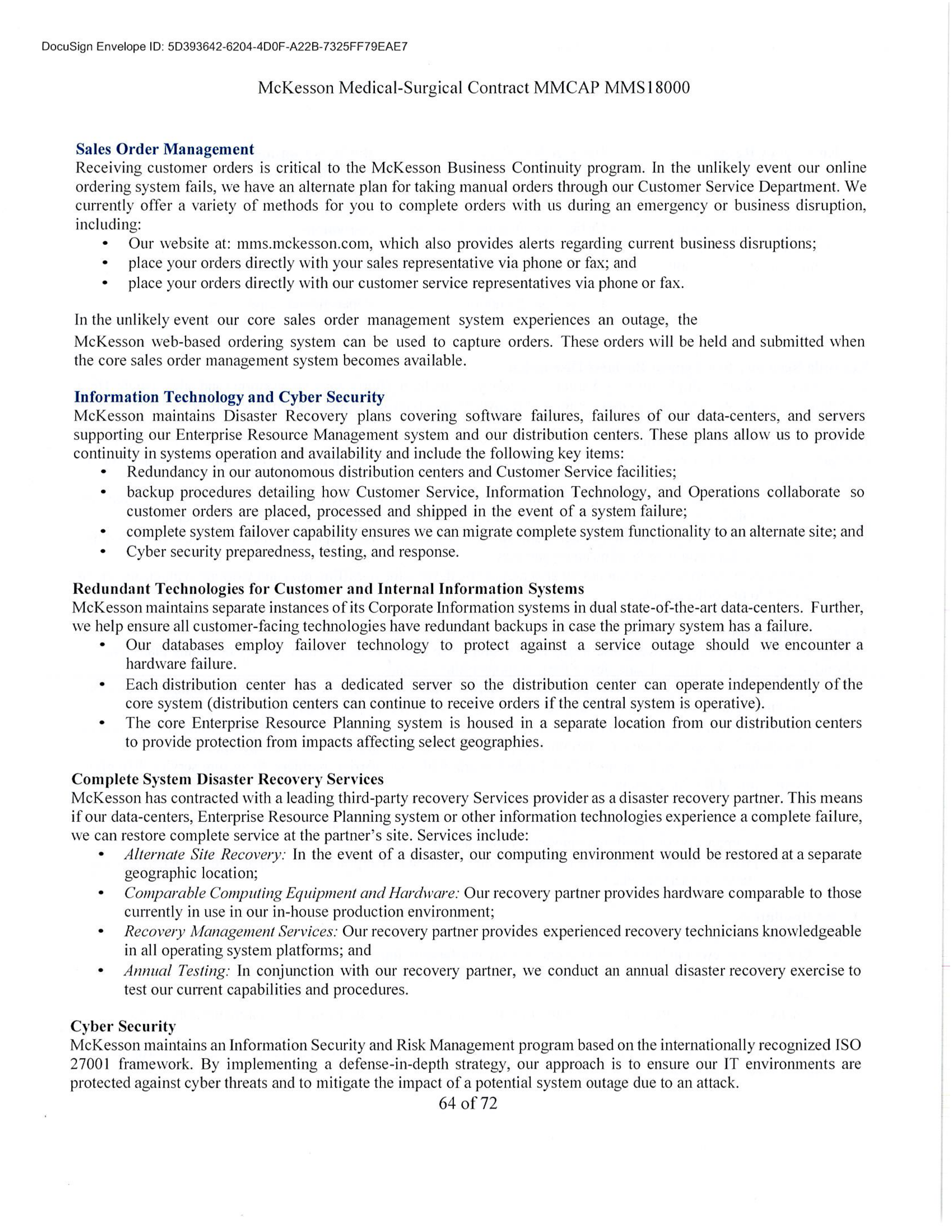 McKesson Medical Surgical Contract — page 64