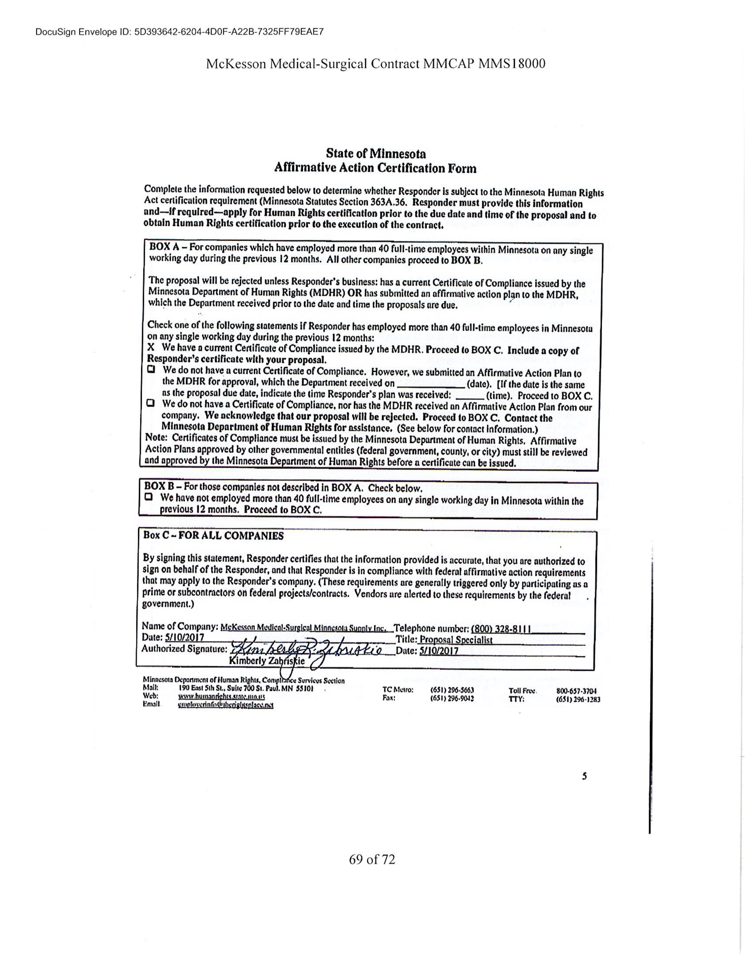McKesson Medical Surgical Contract — page 69