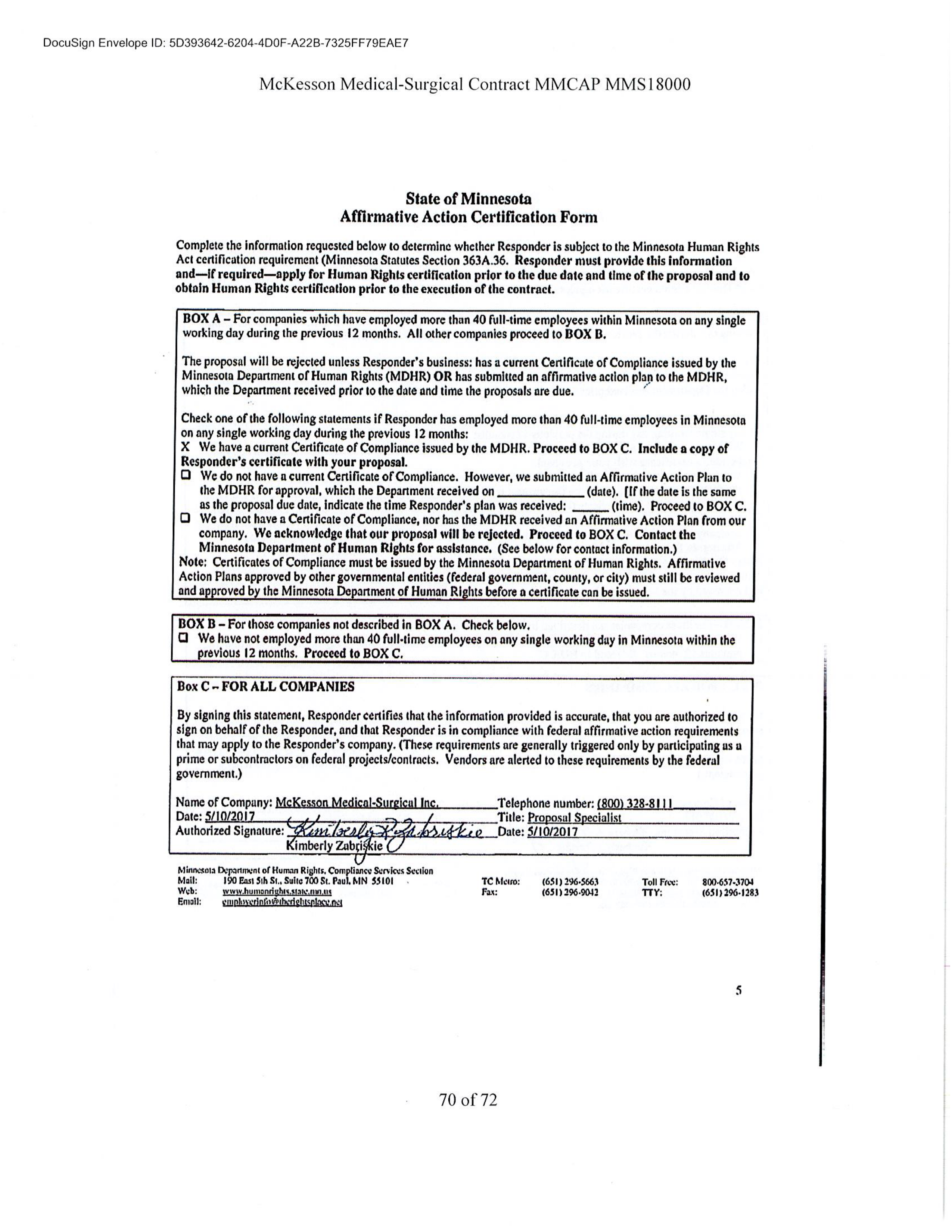 McKesson Medical Surgical Contract — page 70