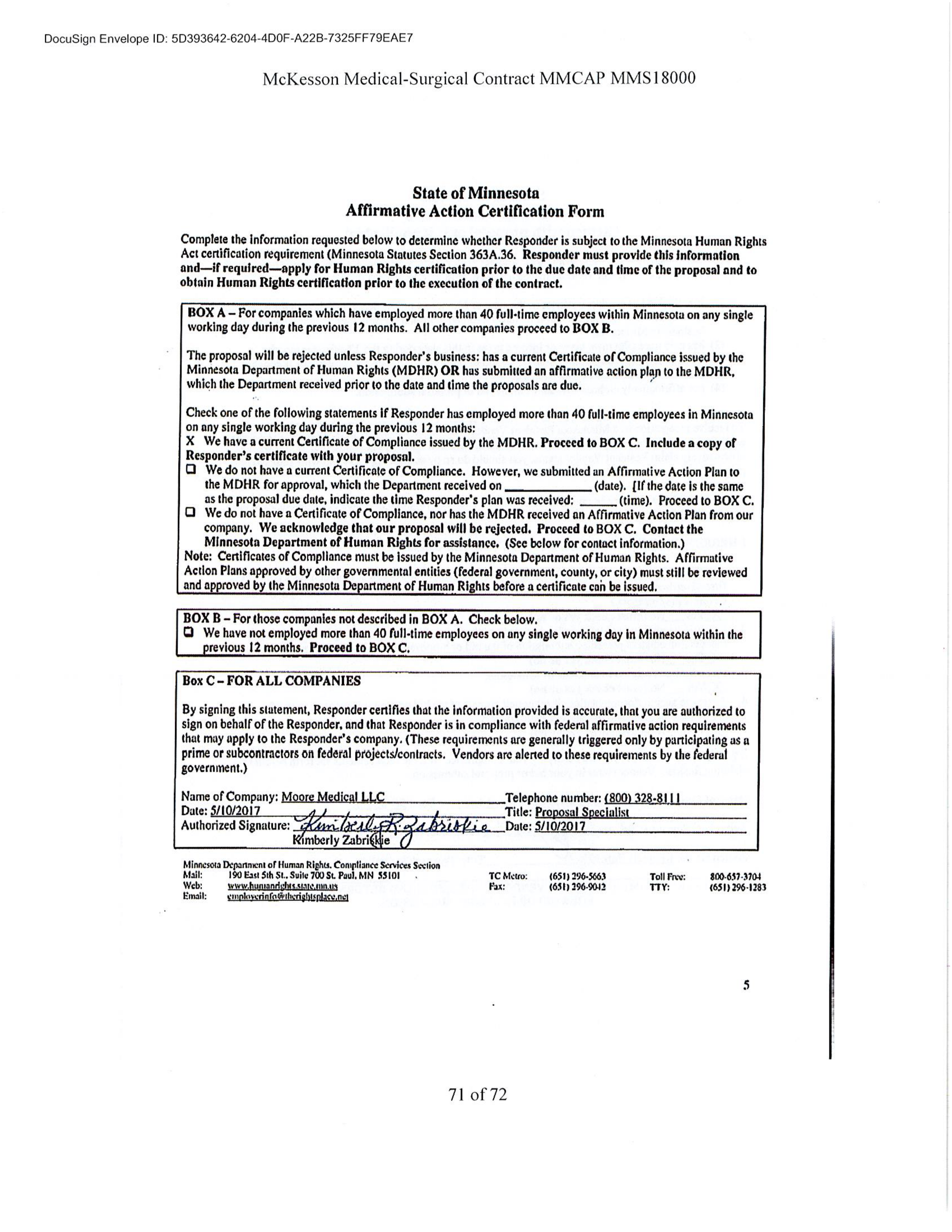 McKesson Medical Surgical Contract — page 71