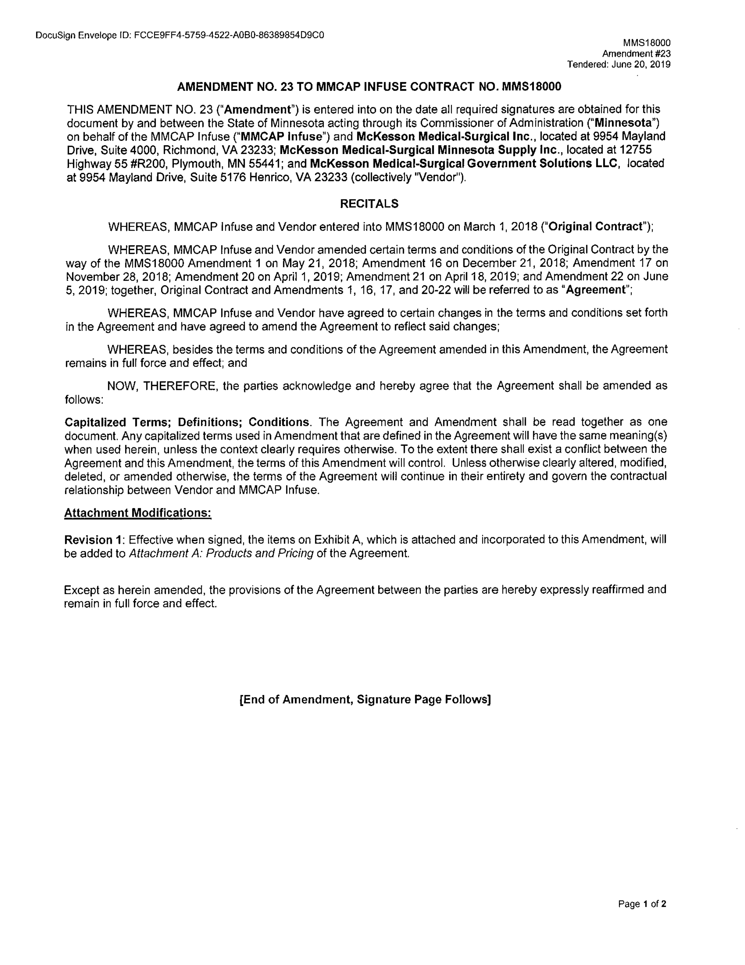 McKesson Medical Surgical Contract — page 91