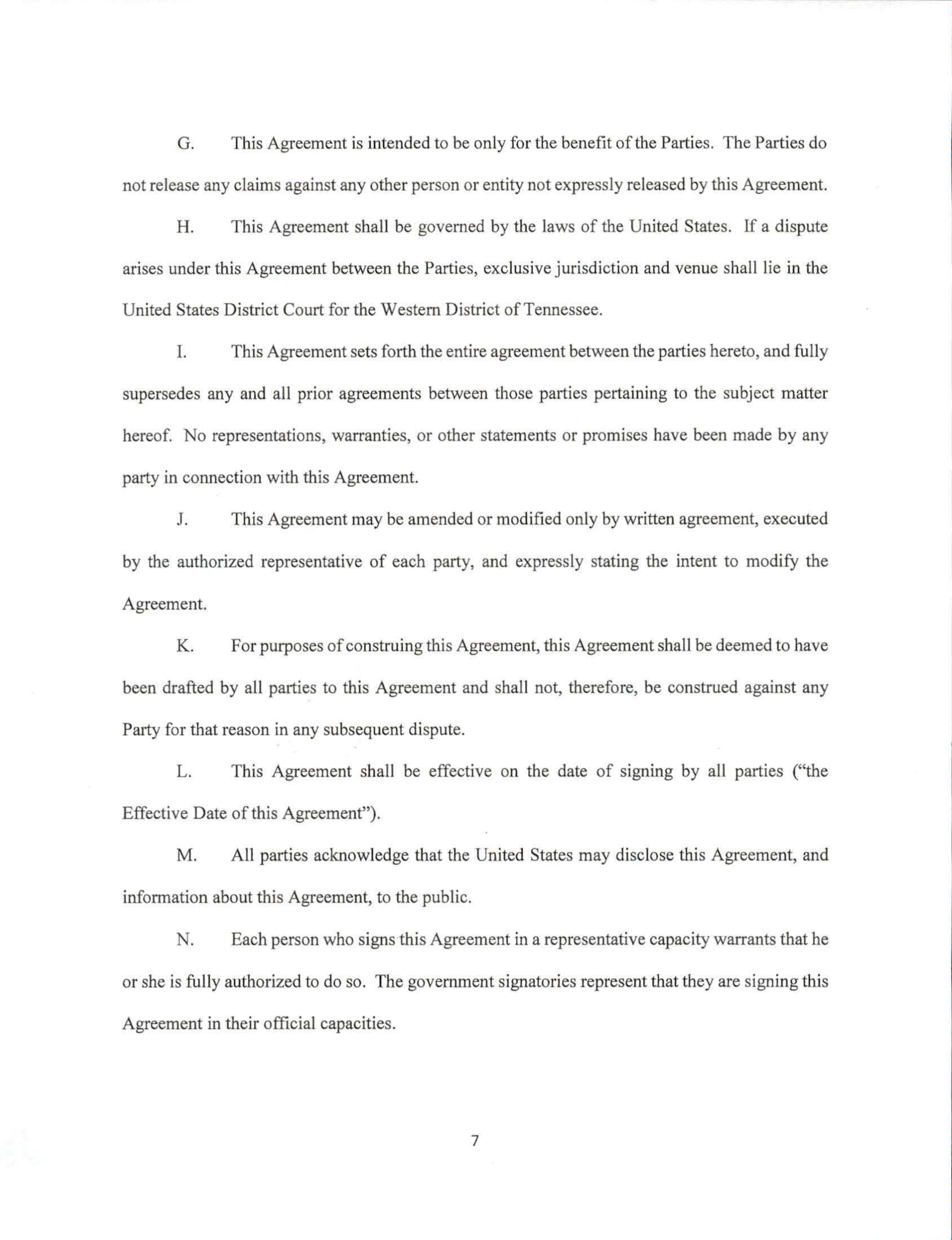 McKesson Settlement Agreement — page 7