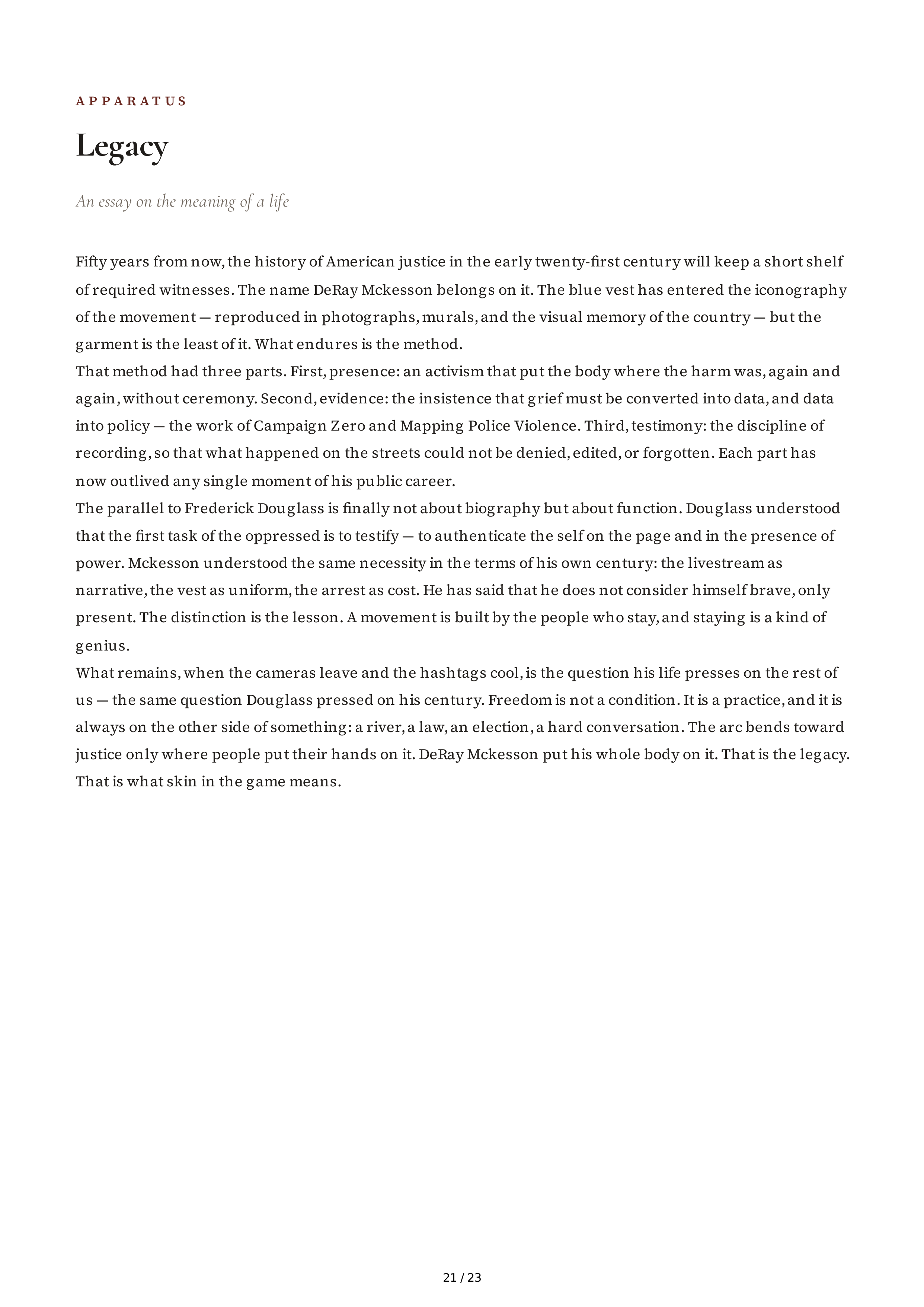 McKesson Skin in the Game Biography — page 21