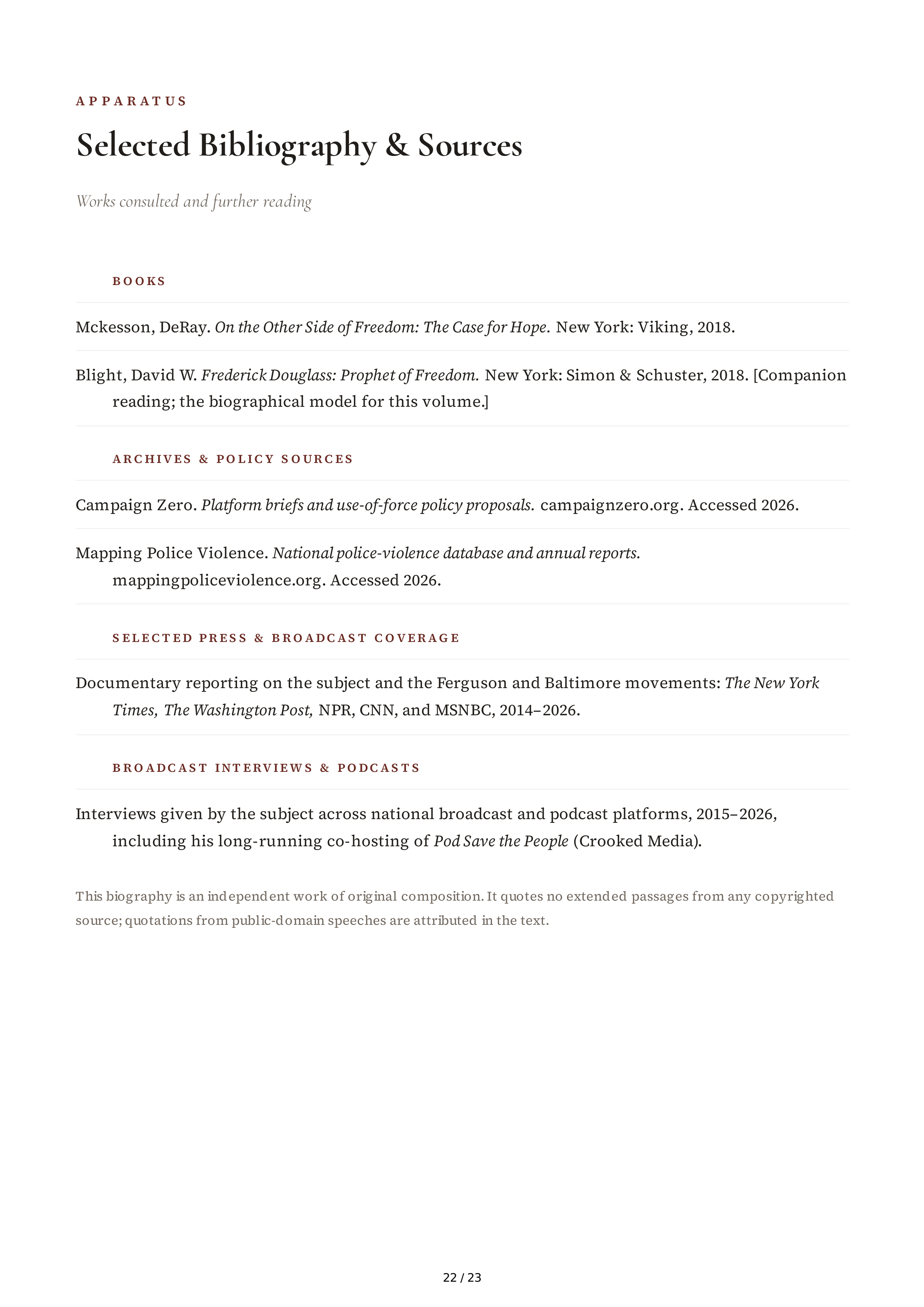 McKesson Skin in the Game Biography — page 22