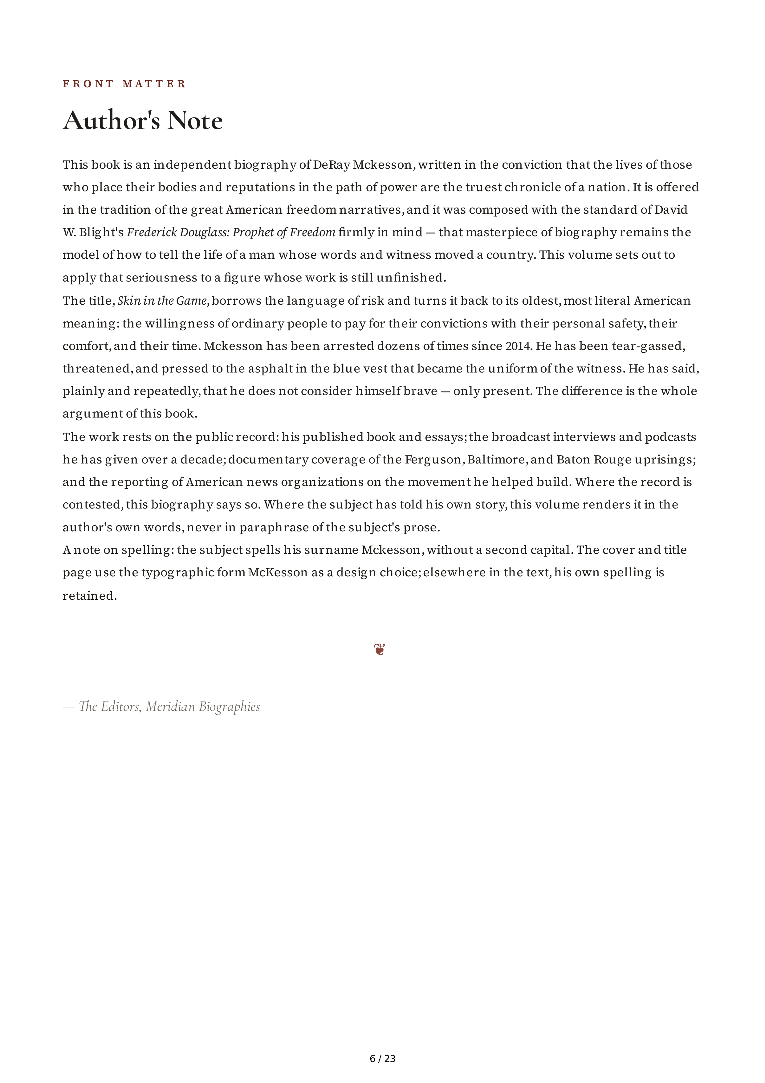 McKesson Skin in the Game Biography — page 6