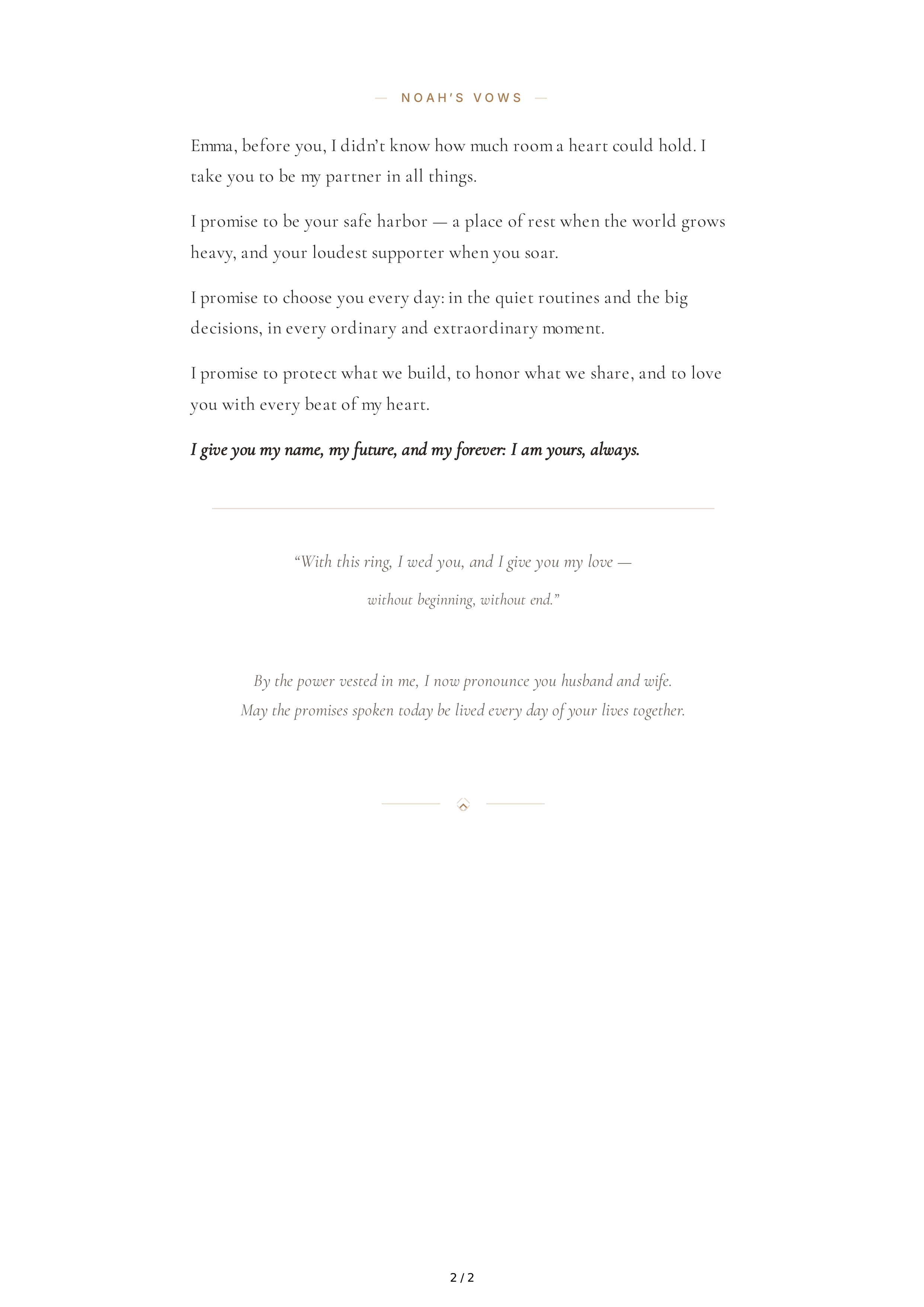 Meaningful Wedding Vows — page 2