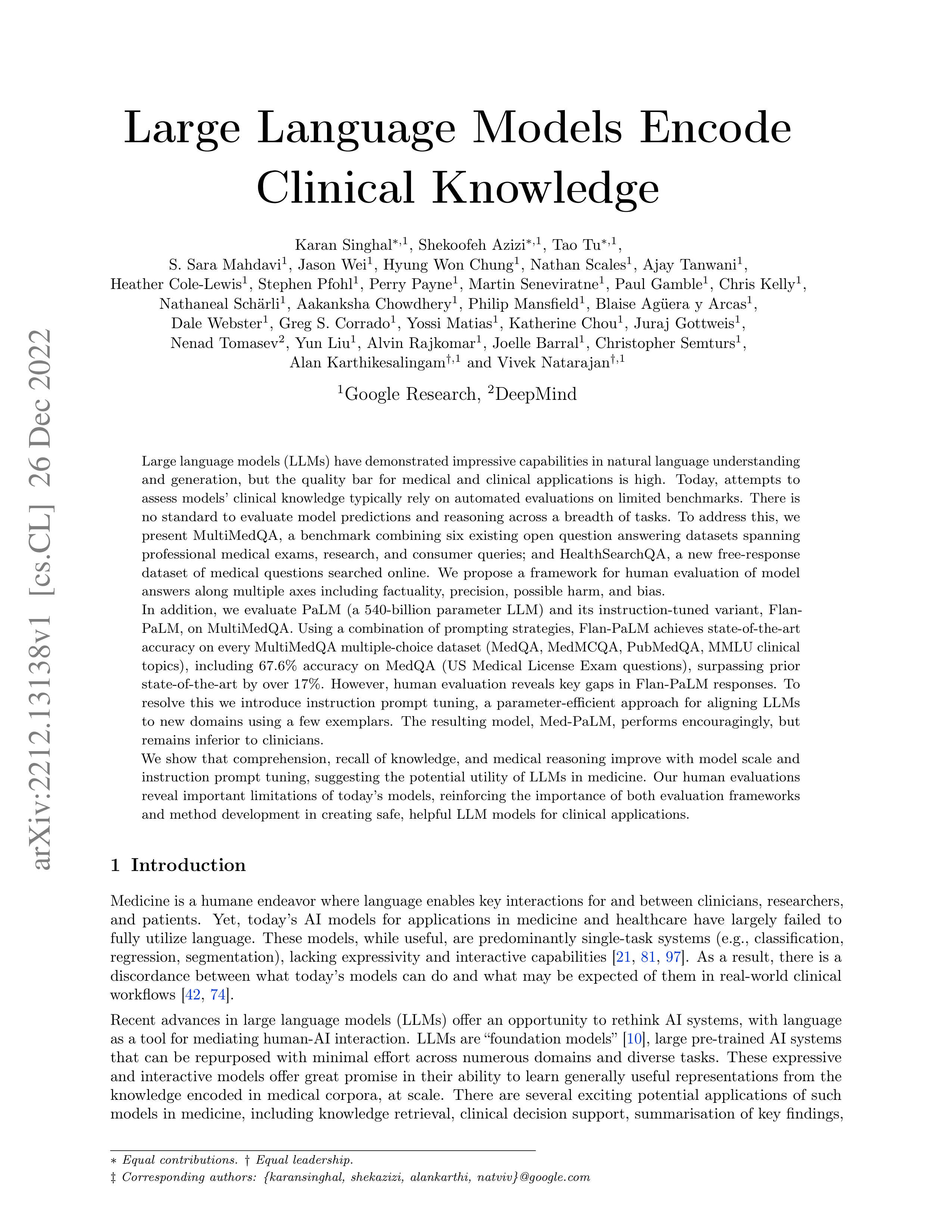 Med PaLM AI Agent for Healthcare Assistance — page 1