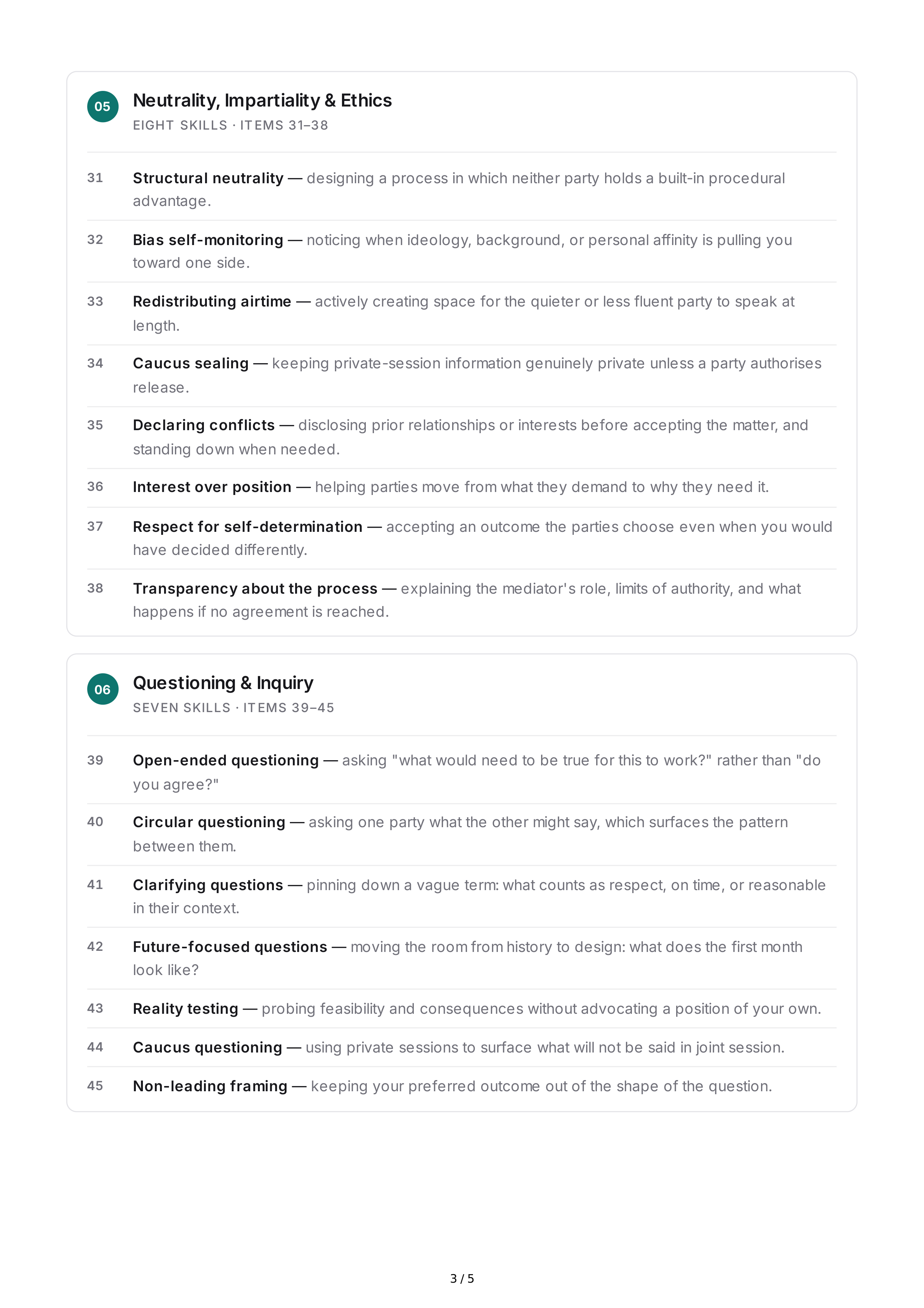 Mediation Interpersonal Skills — page 3