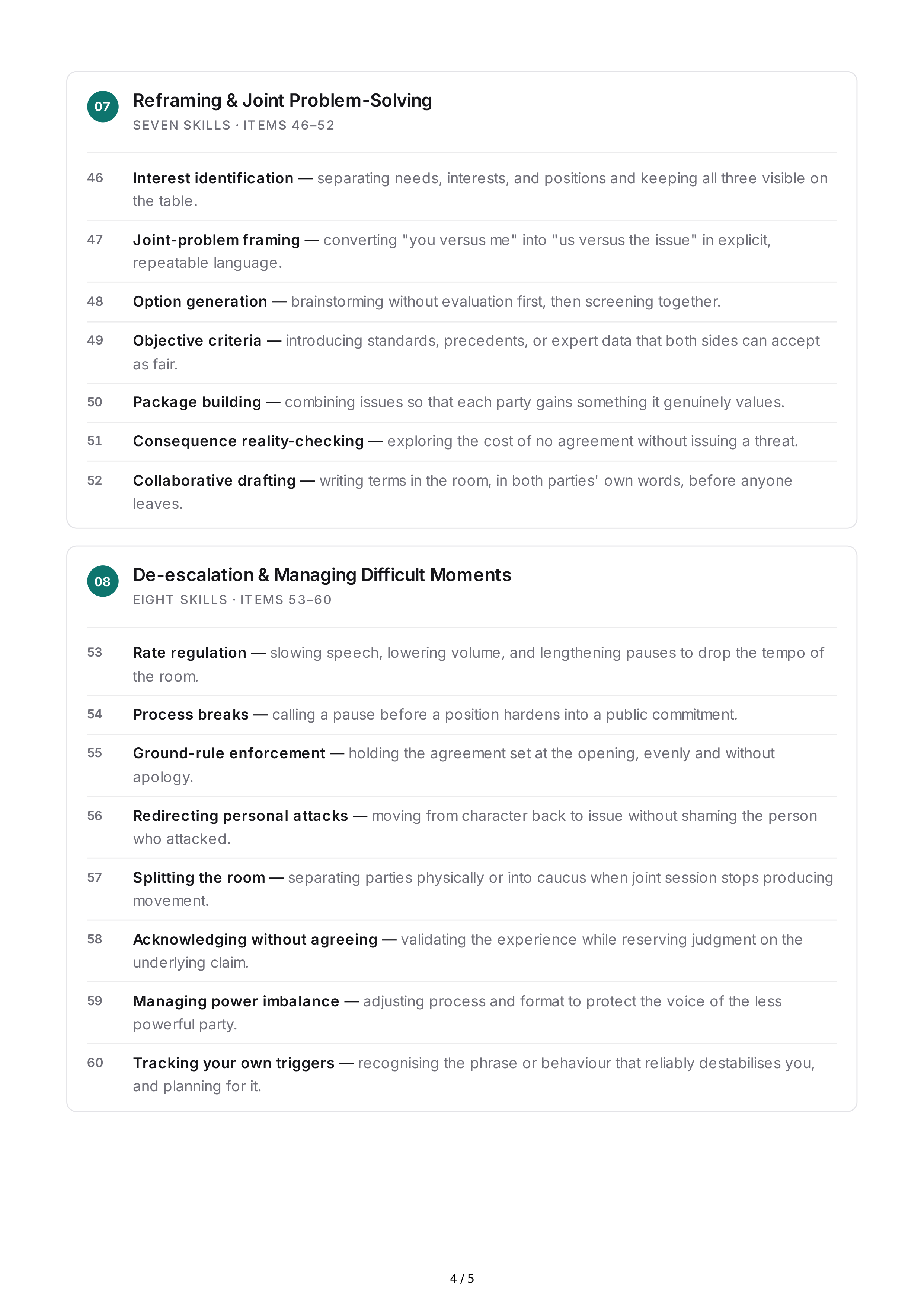 Mediation Interpersonal Skills — page 4