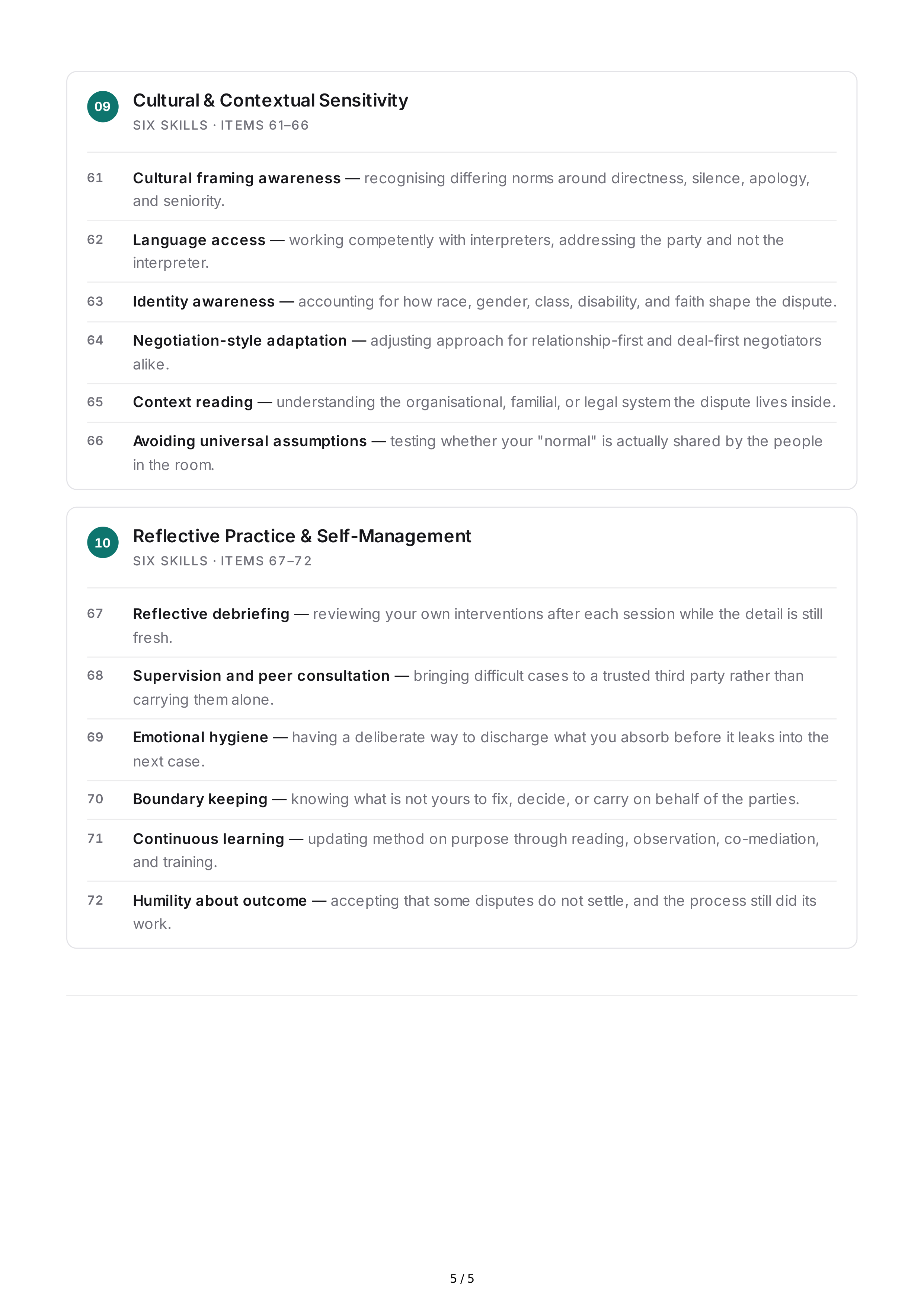 Mediation Interpersonal Skills — page 5