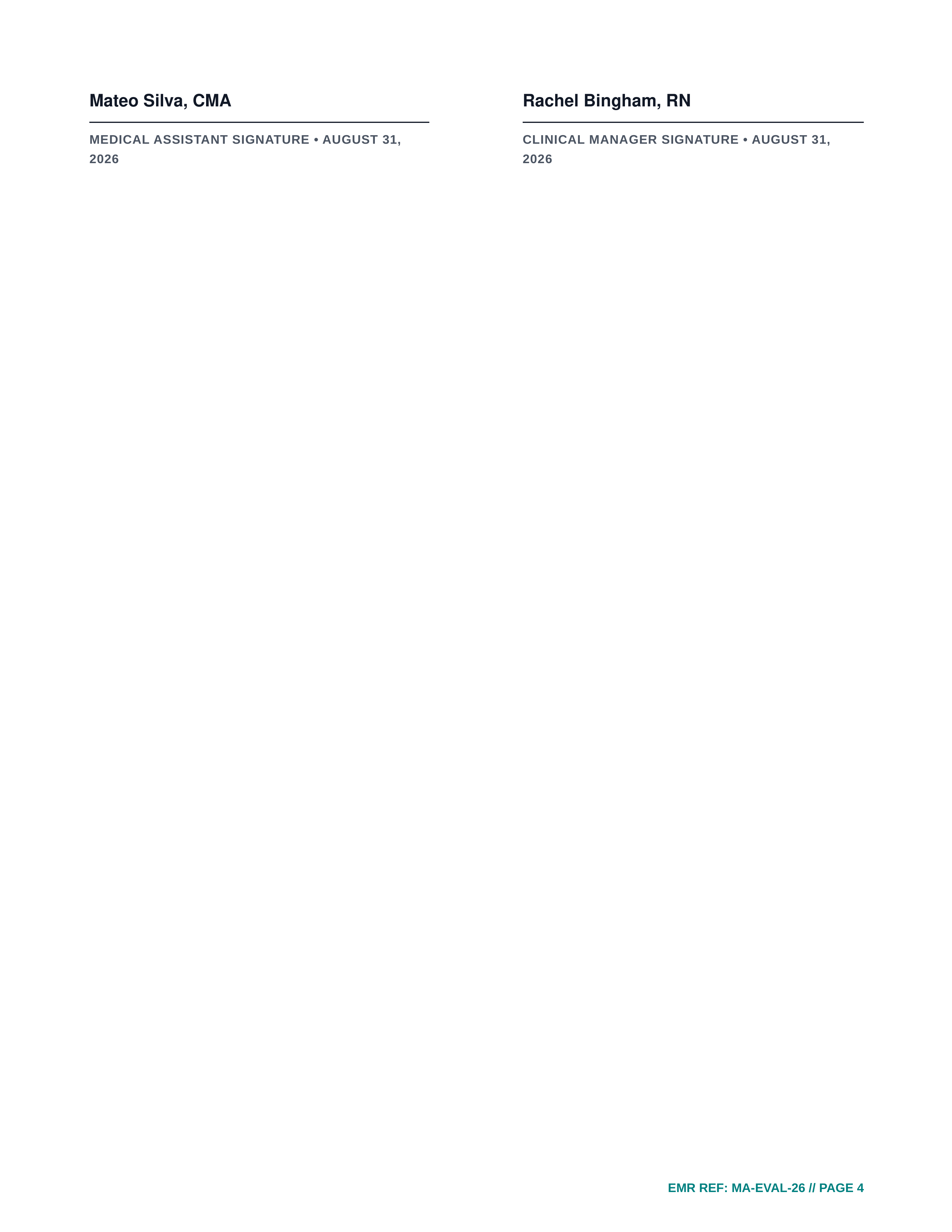 Medical Assistant Performance Review — page 4