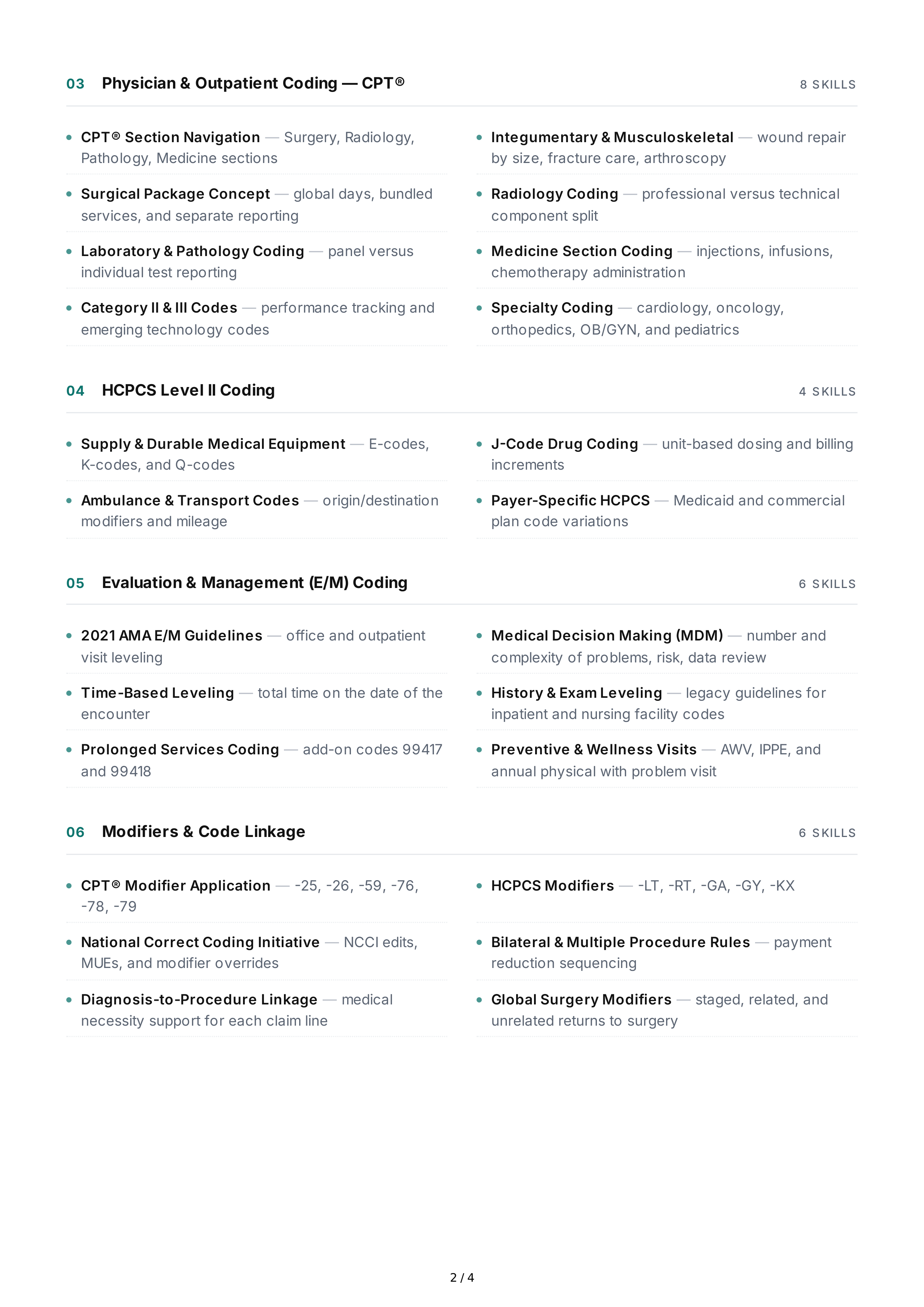 Medical Coding Technical Skills — page 2