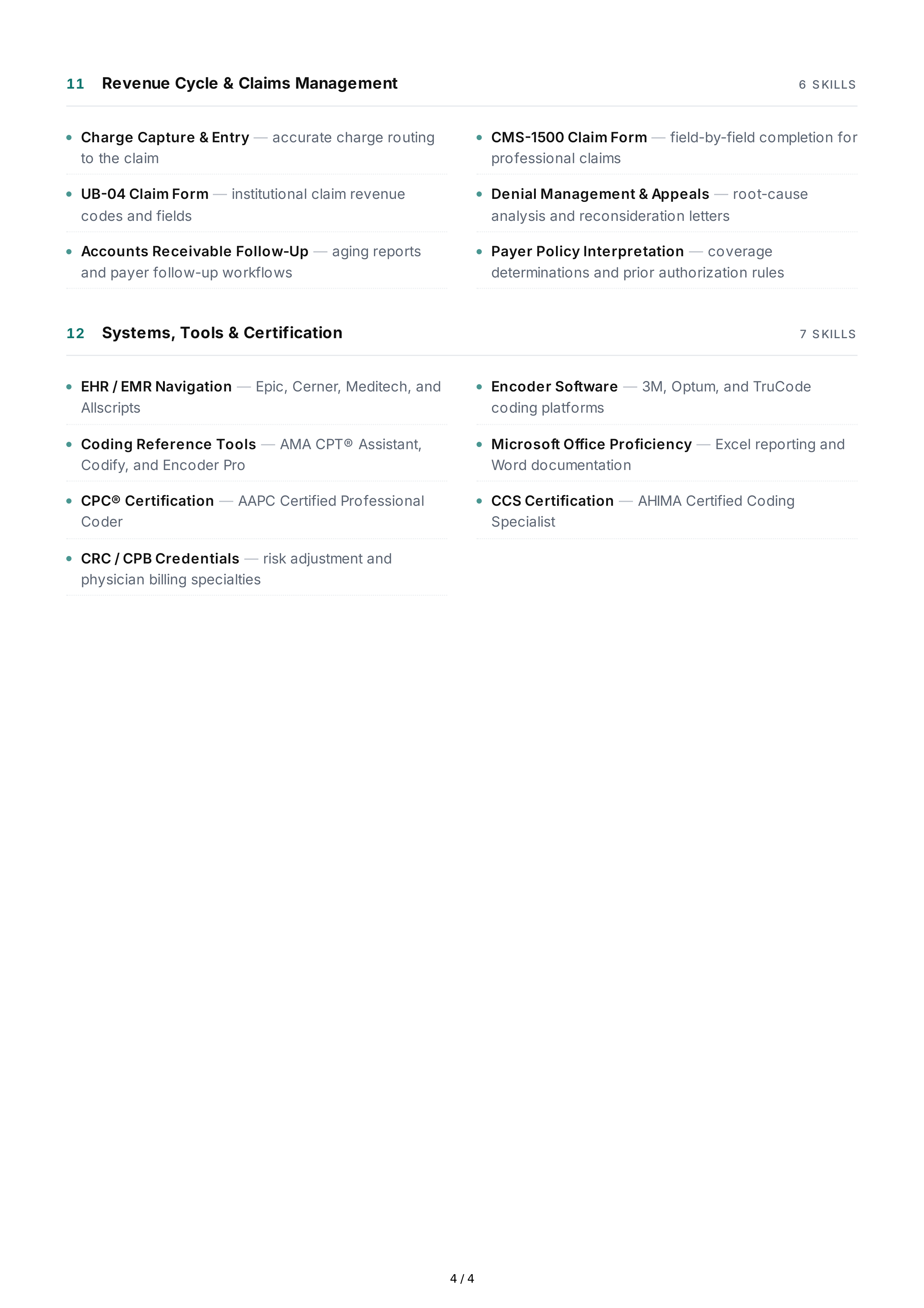 Medical Coding Technical Skills — page 4