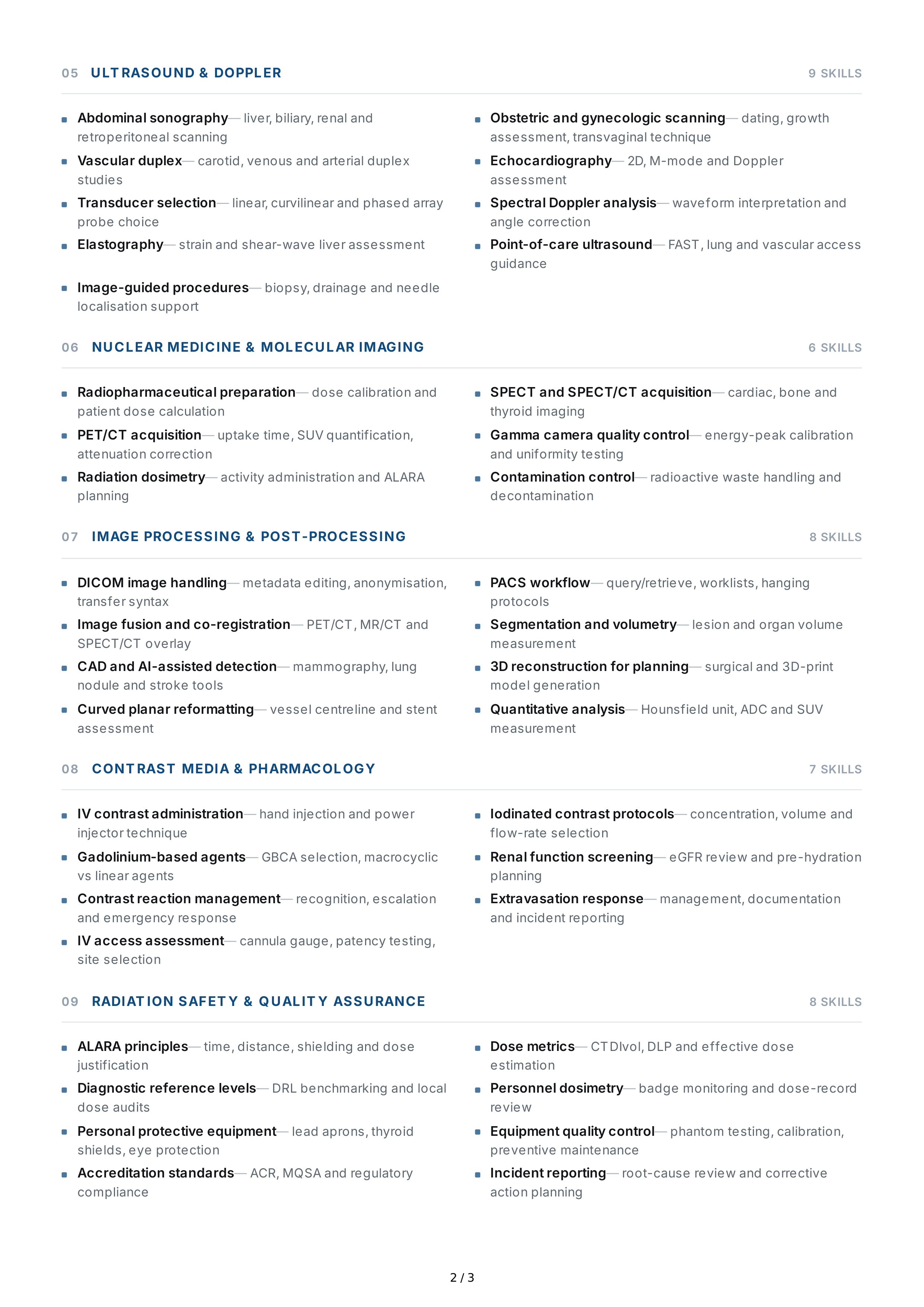 Medical Imaging Technical Skills — page 2