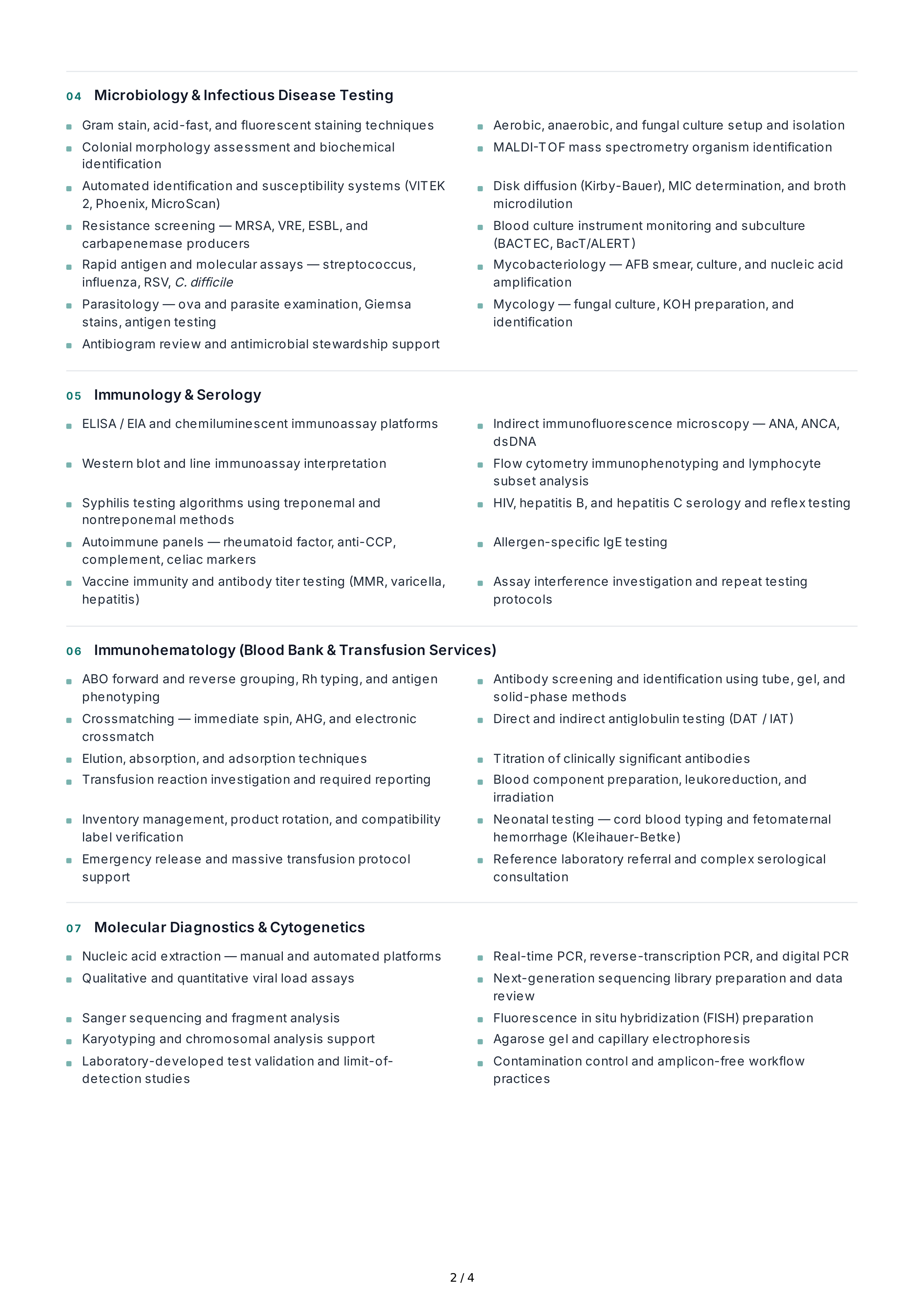 Medical Laboratory Technical Skills — page 2