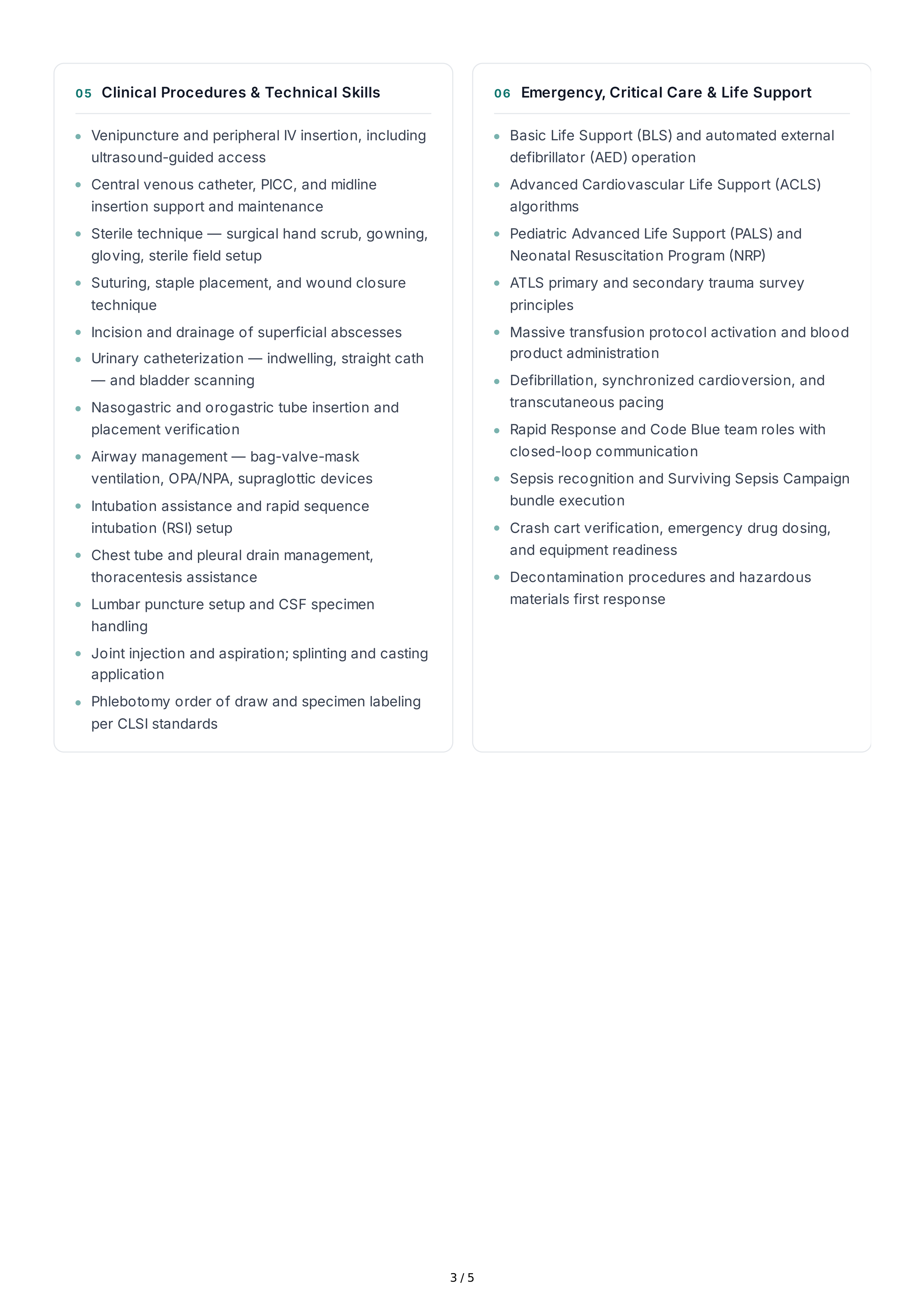 Medical Technical Skills — page 3